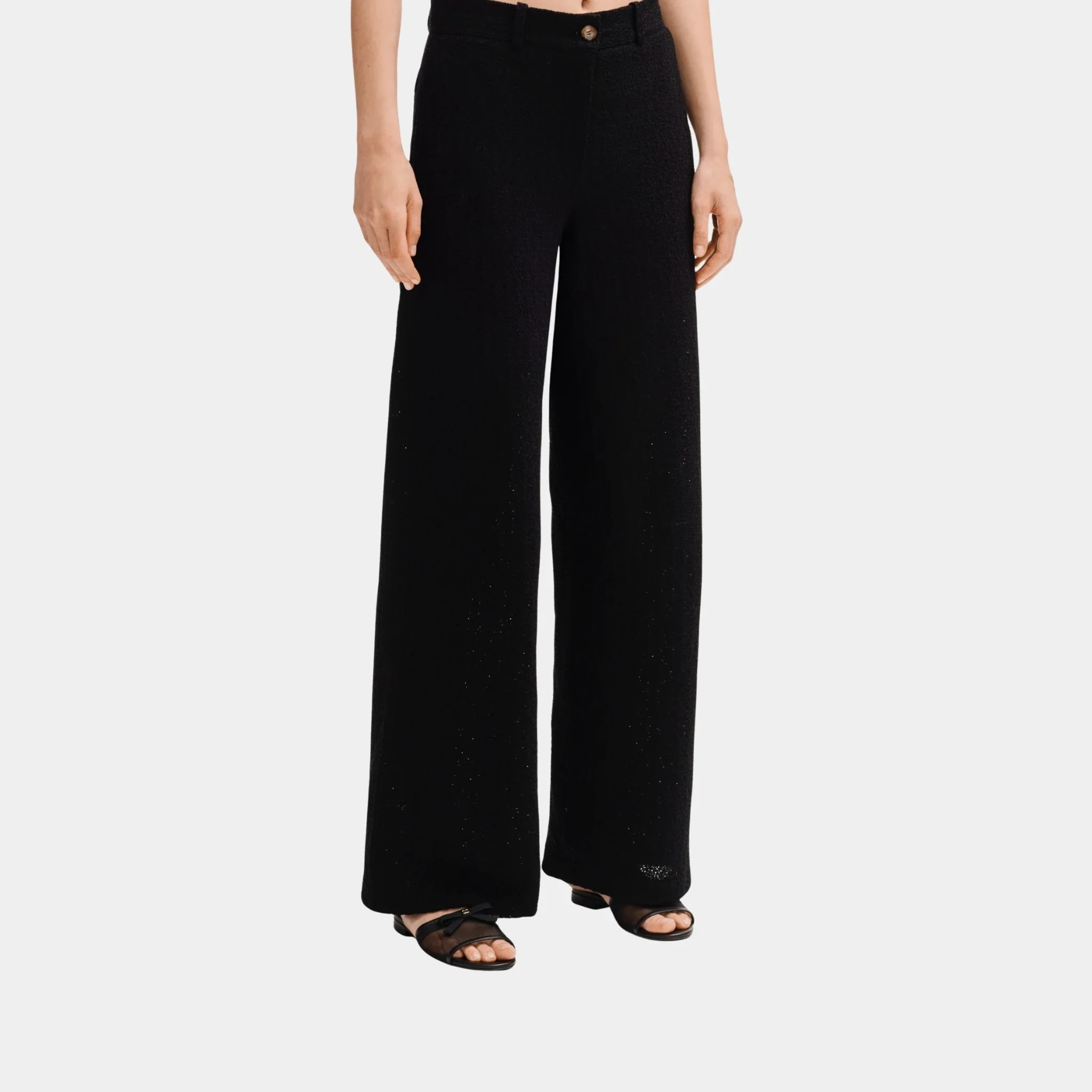 Black Trousers in Linen and Cotton