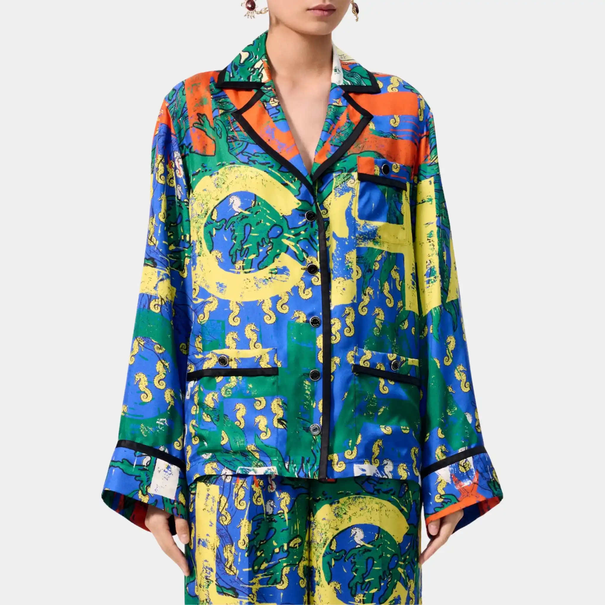 Blouse in Multicolour Silk