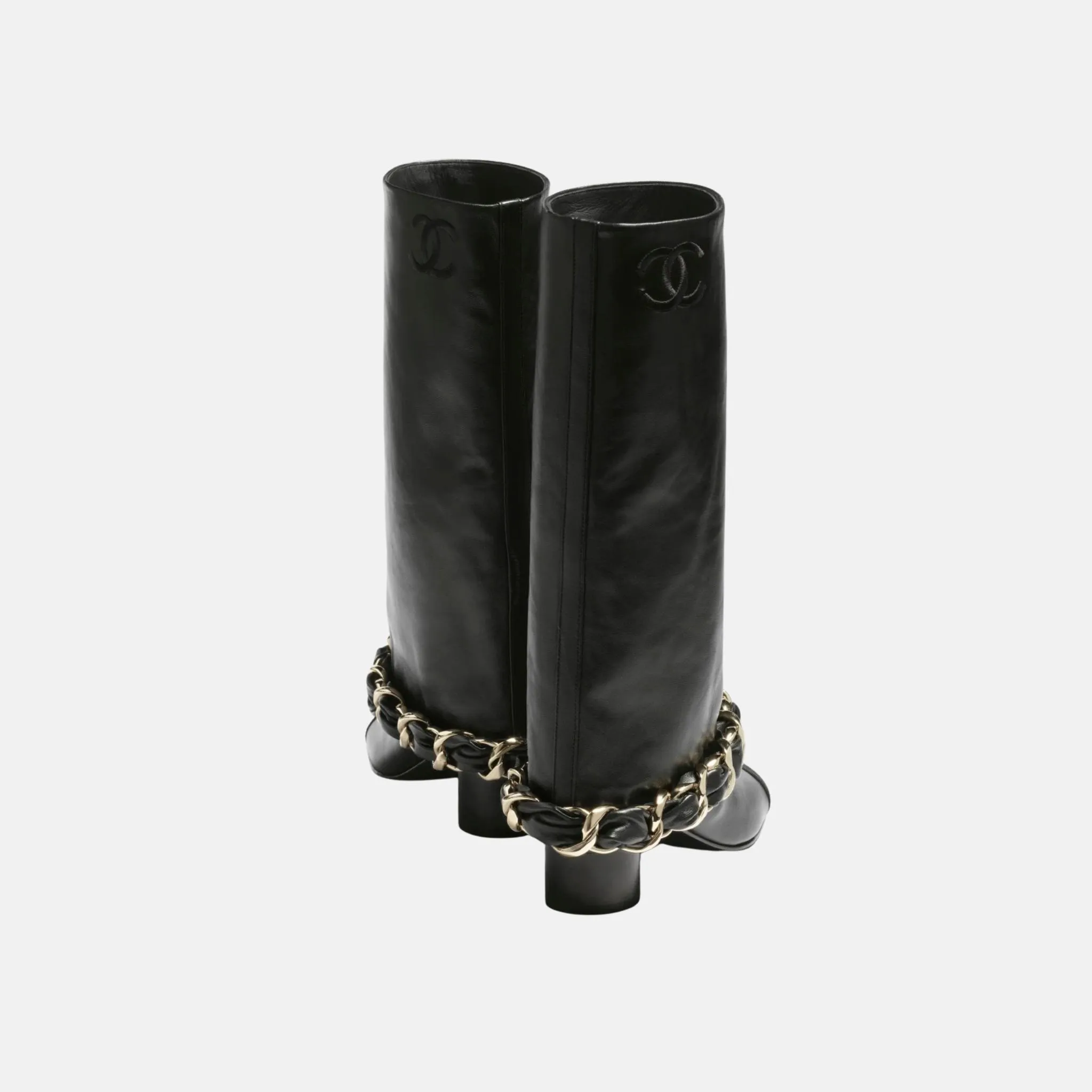 Boots in Lambskin and Grosgrain - Image 2
