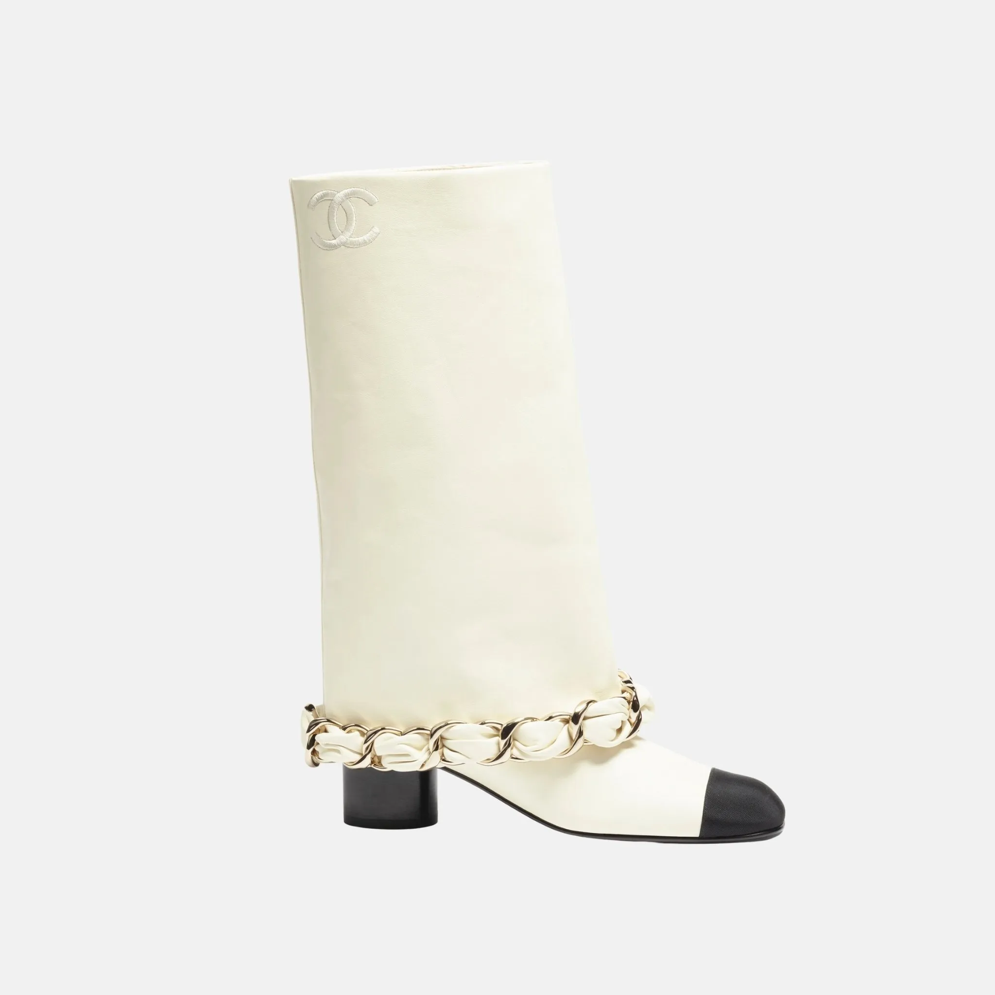 Boots in Lambskin and Grosgrain - Image 3