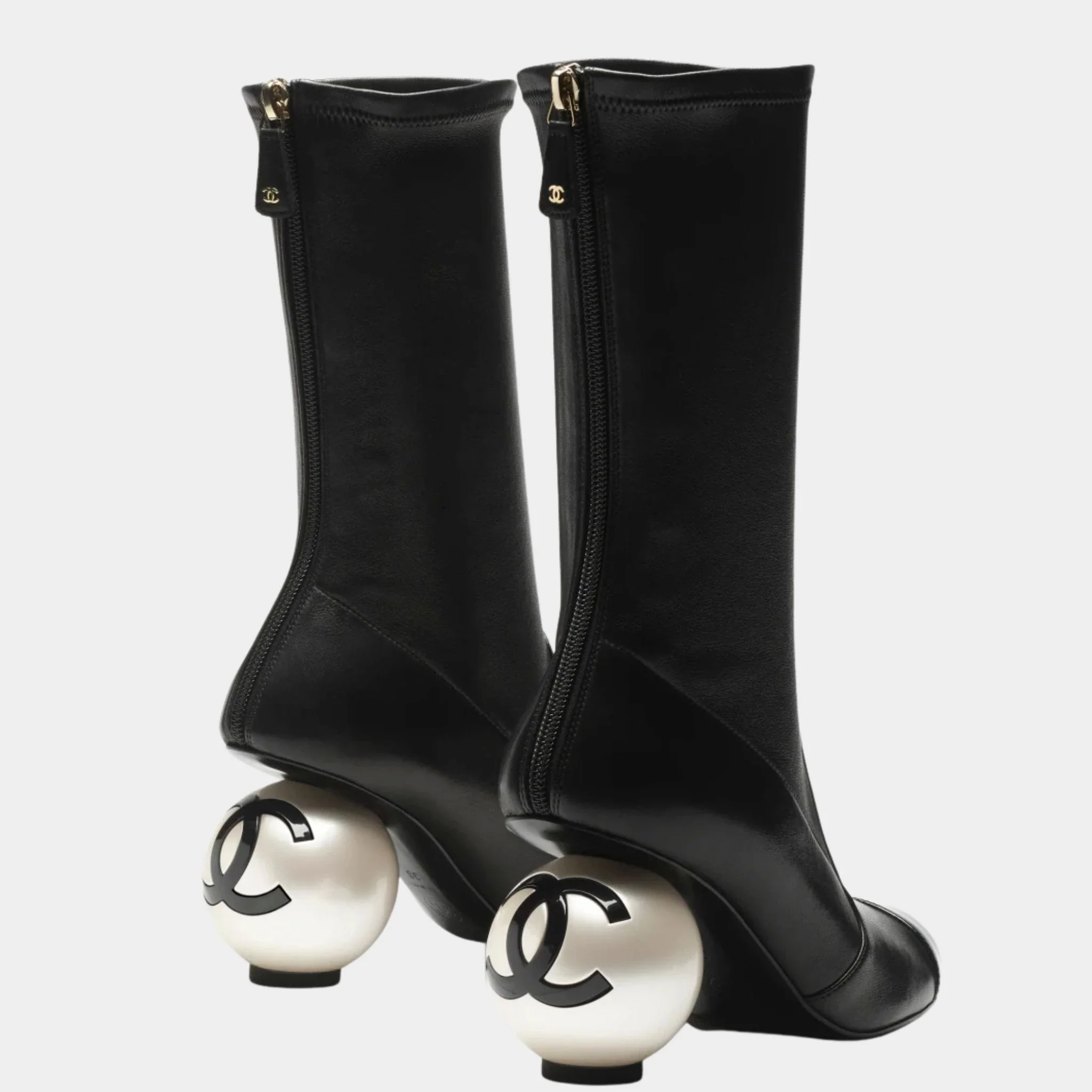 Boots Stretch Lambskin & Patent Calfskin - Image 2