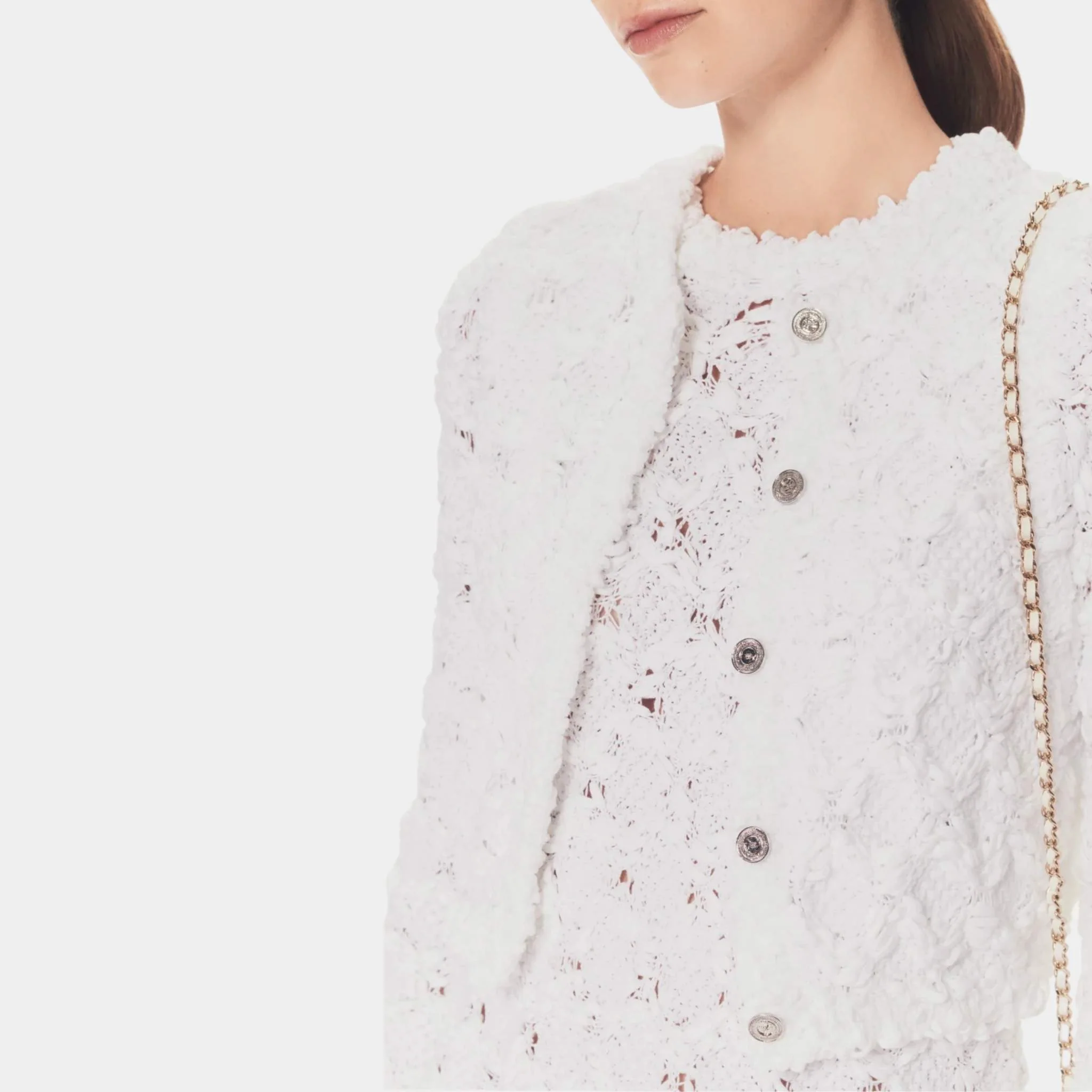Cardigan Cotton White - Image 2
