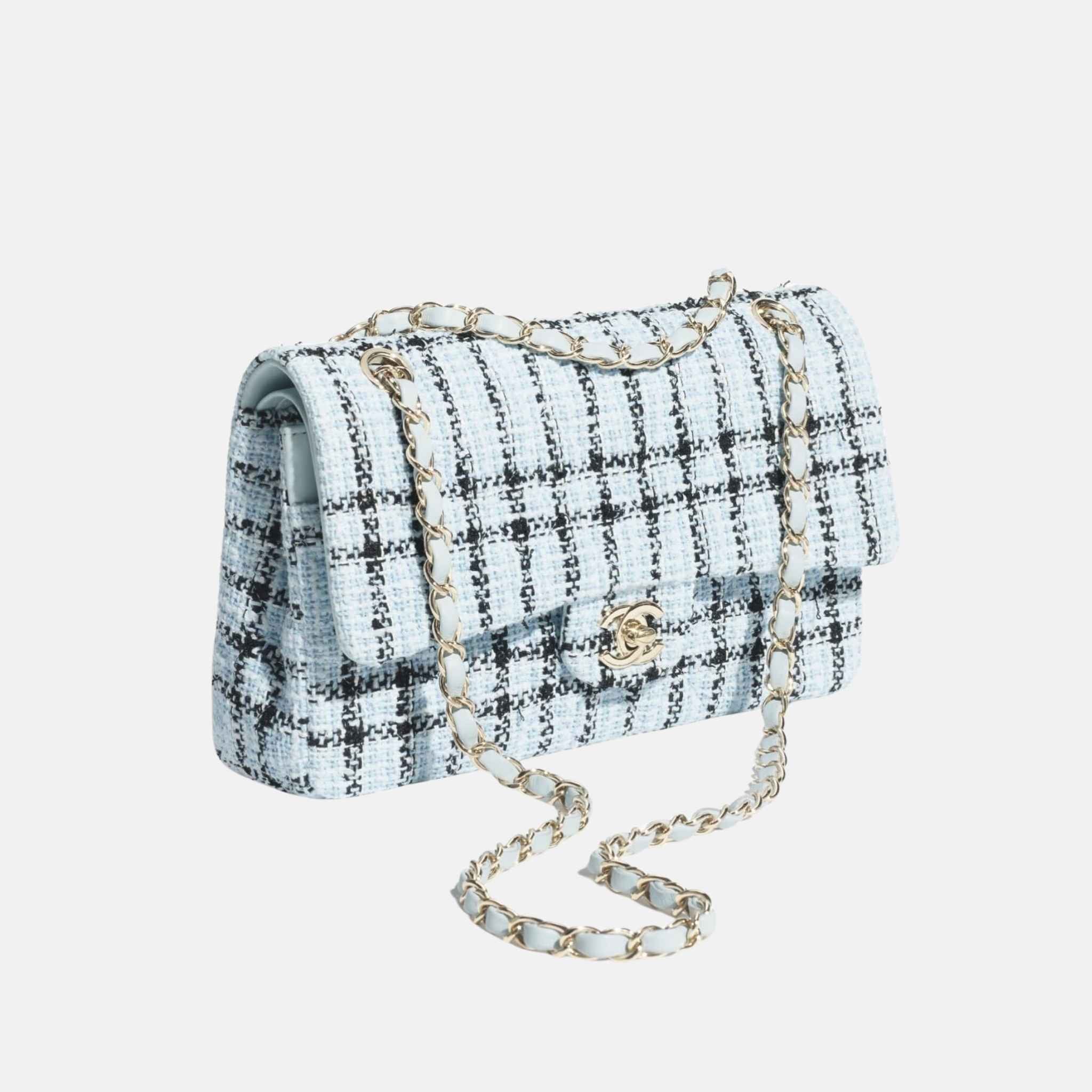 Classic 11.12 Handbag In Tweed And Gold Metal - Image 3
