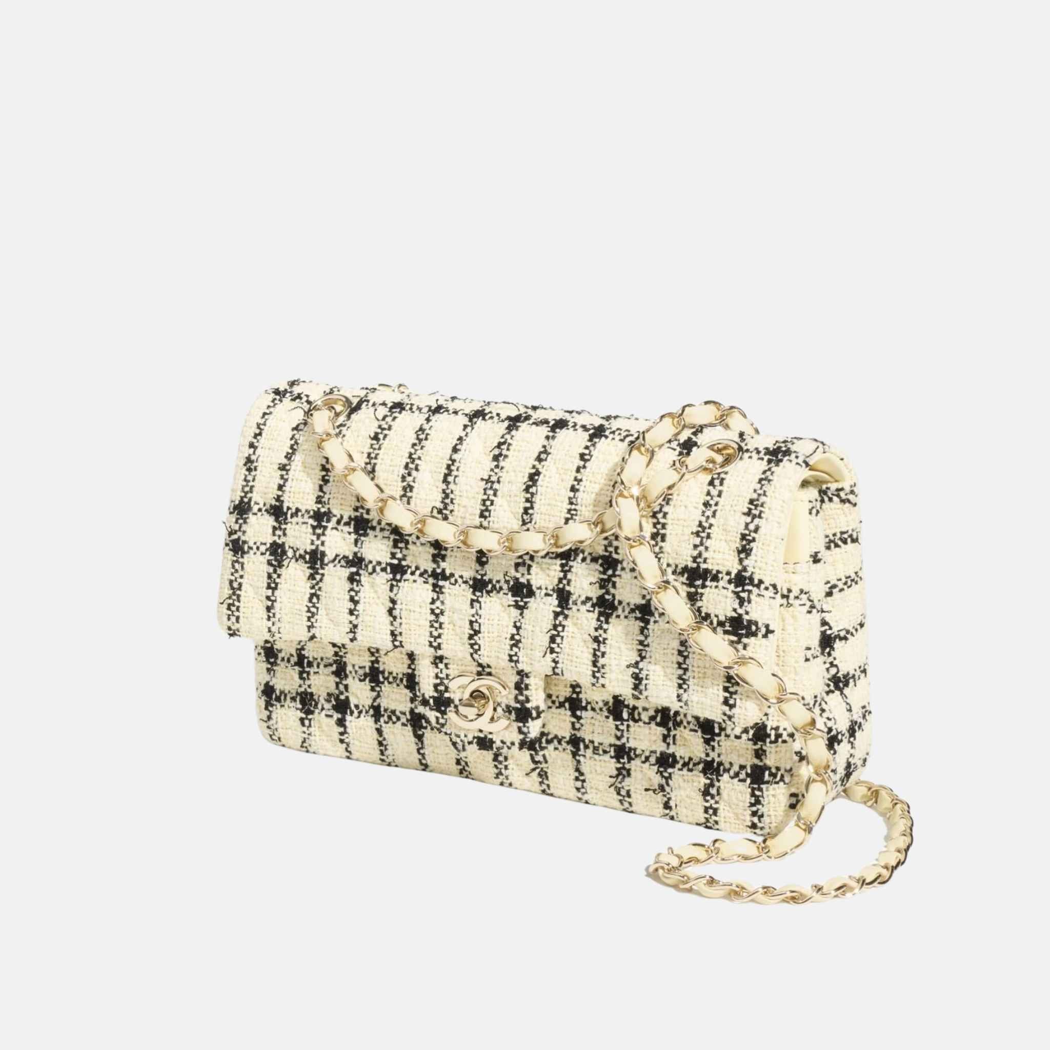 Classic 11.12 Handbag In Tweed And Gold Metal - Image 6
