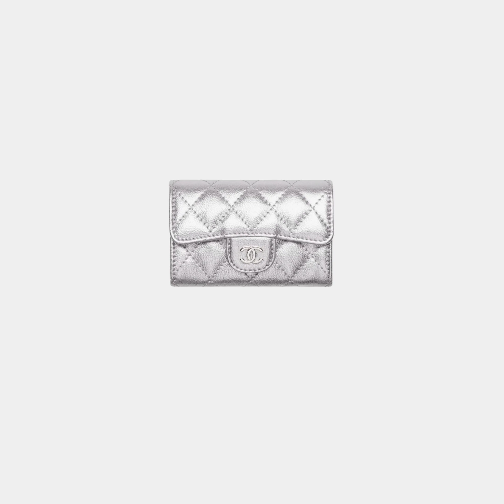 Classic Card Holder Metallic Grained Calfskin - Image 2