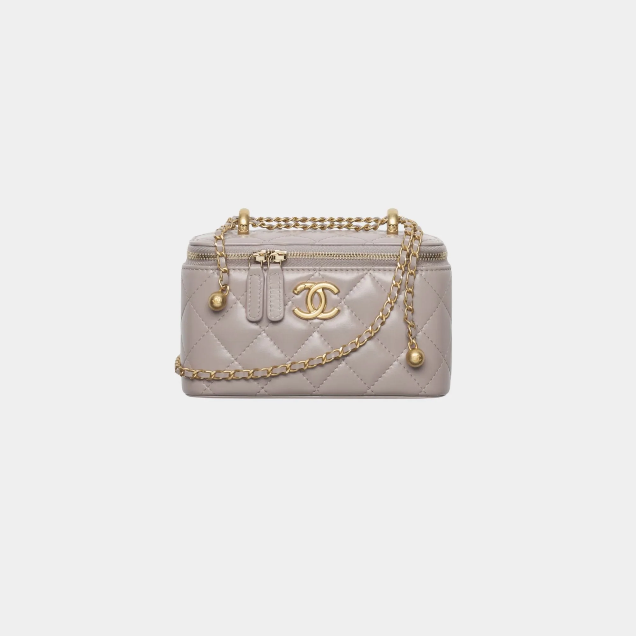 Classic Long Vanity With Chain Shiny calfskin & Gold Tone Metal - Image 2