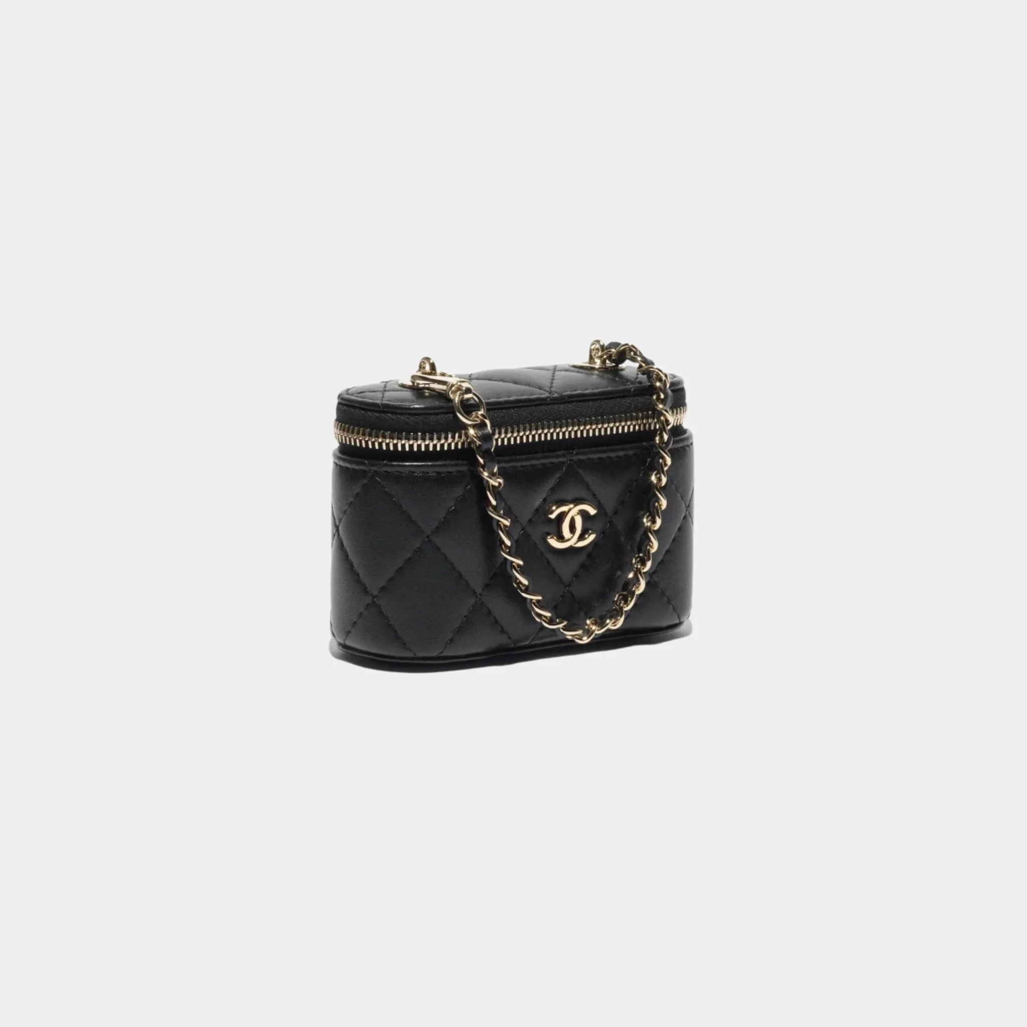 Classic Mini Bag Charm in Black Lambskin