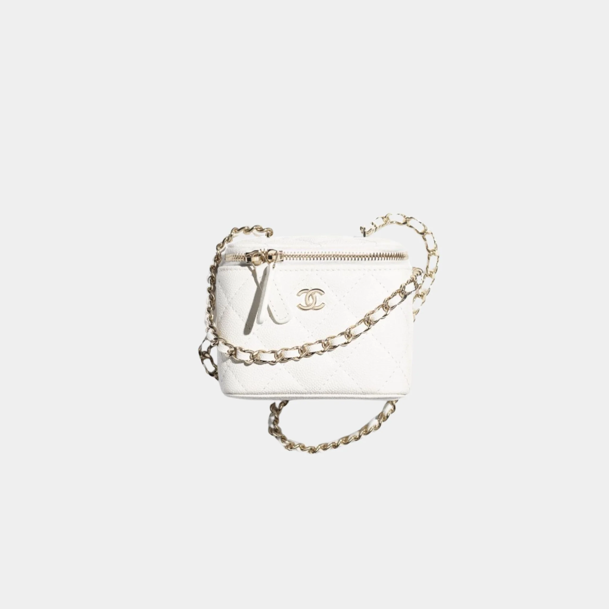 Classic Small Vanity With Chain in Grained Shiny Calfskin - Image 2