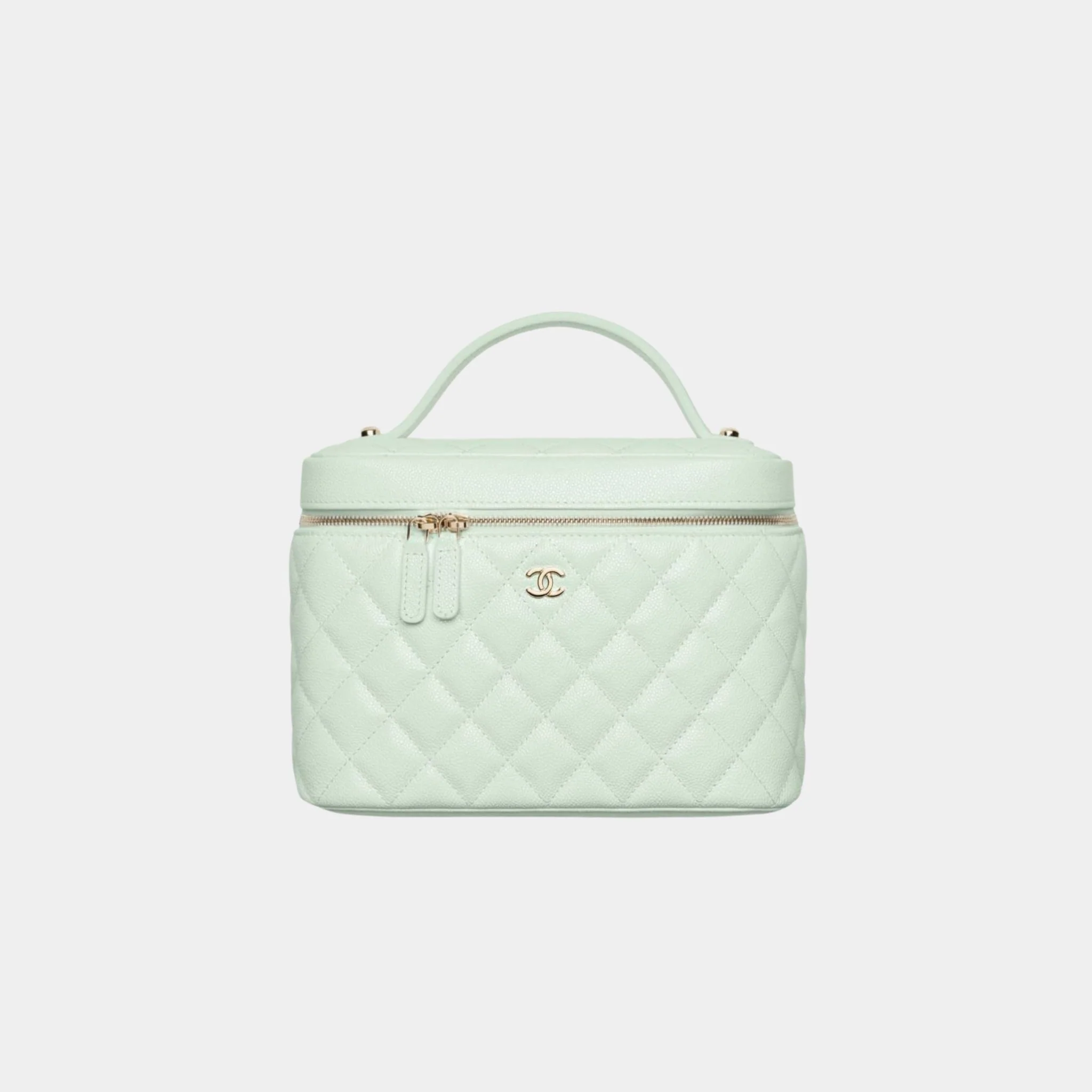 Classic Vanity Pouch in Grained Shiny Calfskin - Image 3