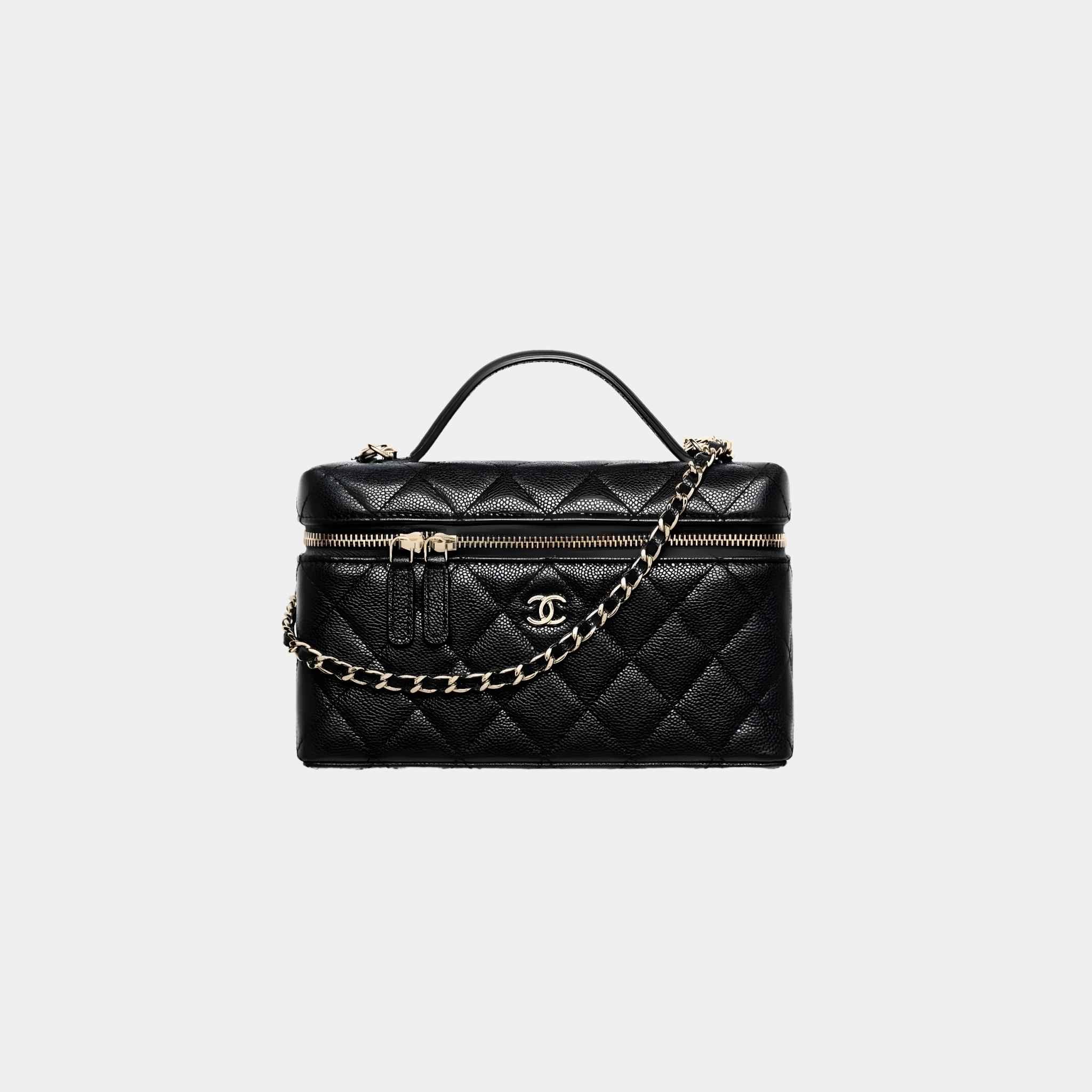Classic Vanity with Chain in Grained Shiny Calfskin - Image 2