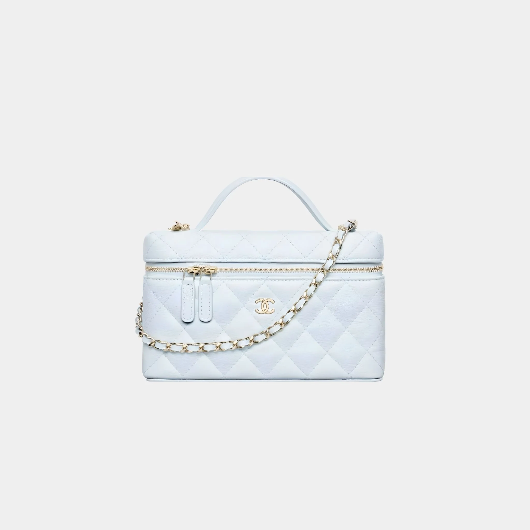 Classic Vanity with Chain in Grained Shiny Calfskin - Image 4