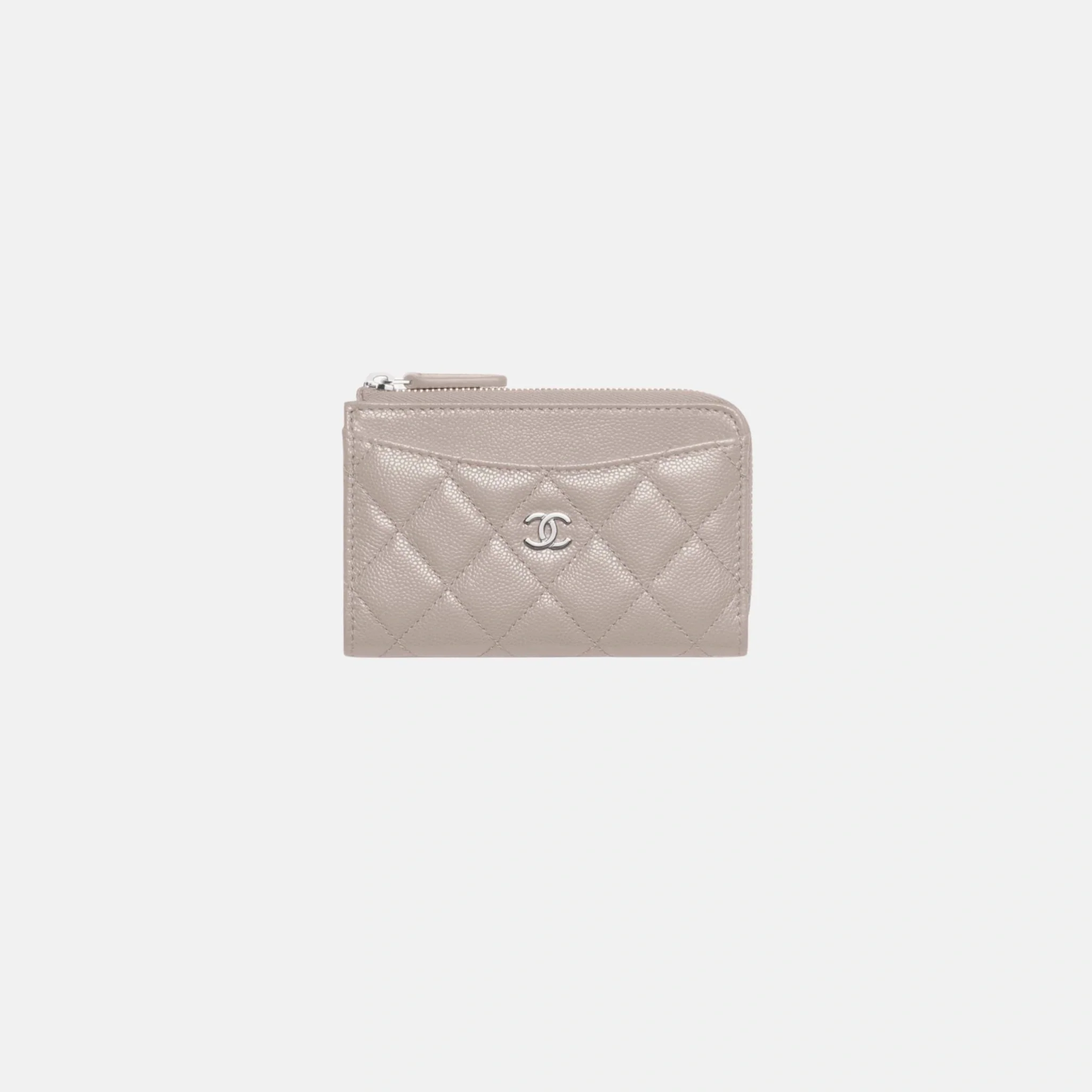 Classic Zipped Card Holder in Shiny Grained Calfskin - Image 2