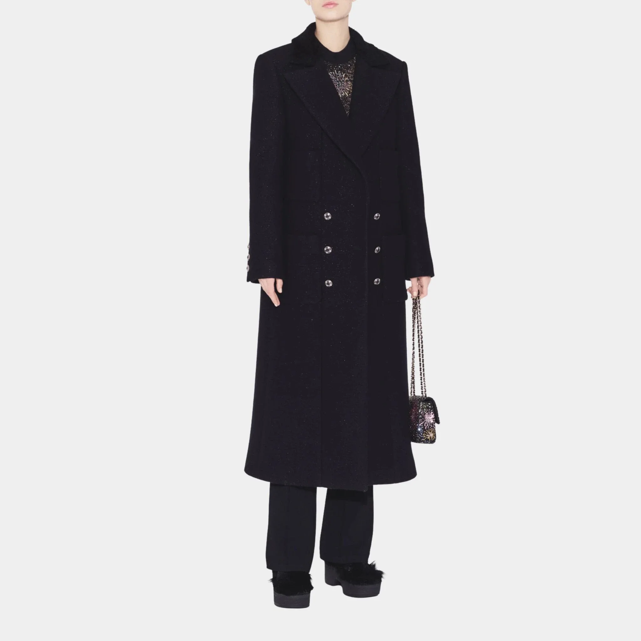 Coat Cashmere & Wool Black