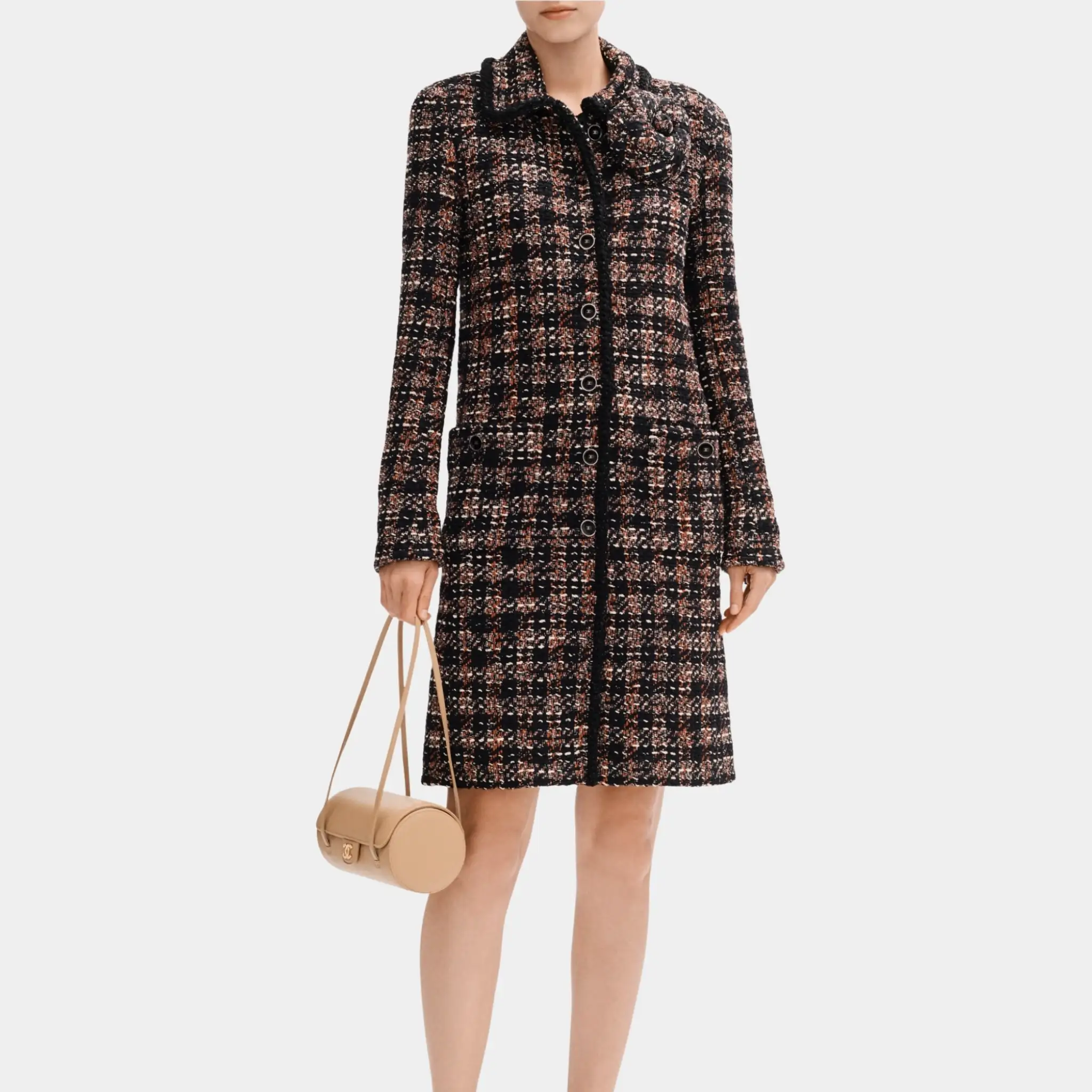 Coat in Cotton and Wool Tweed - Image 2