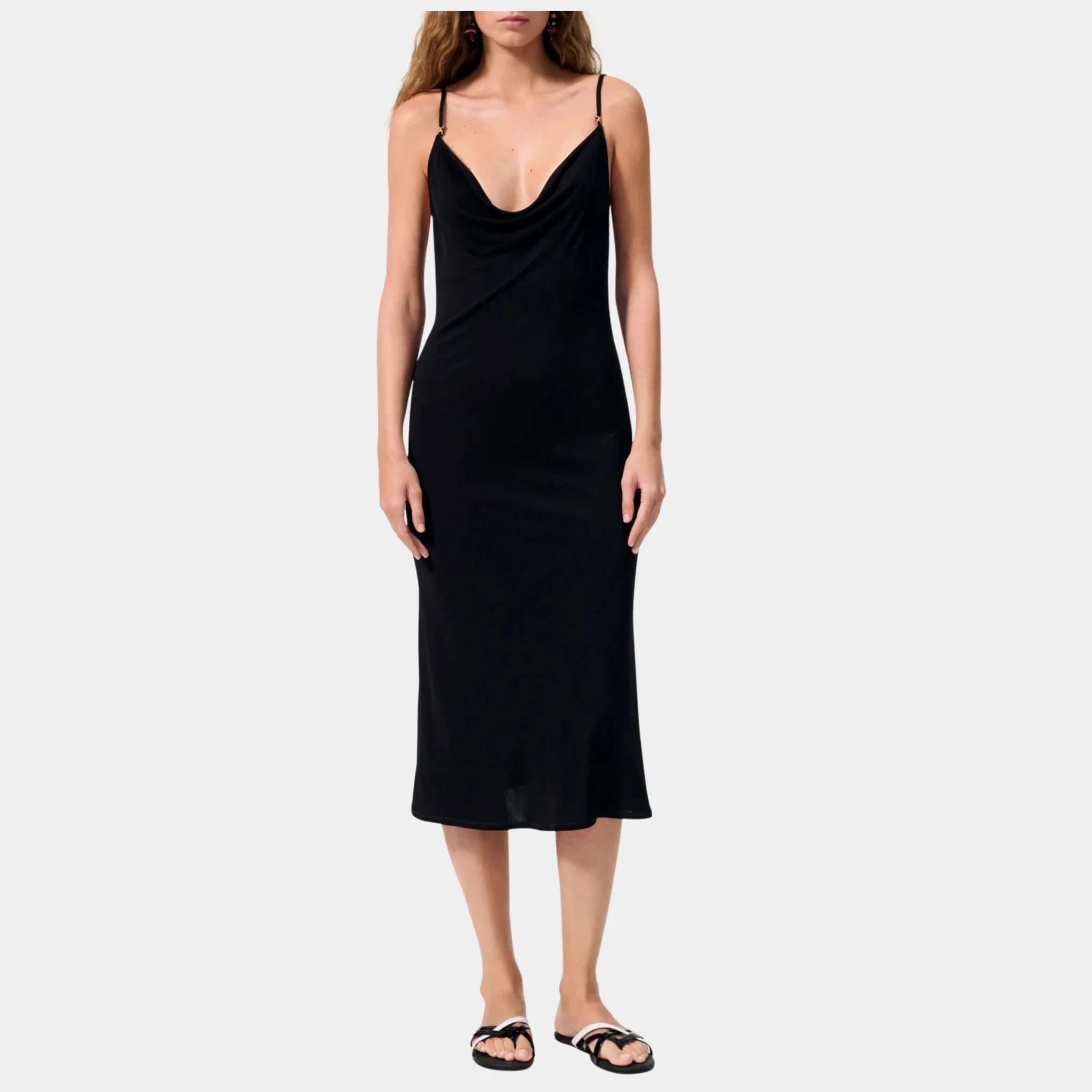 Dress in Black Mixed Fibres