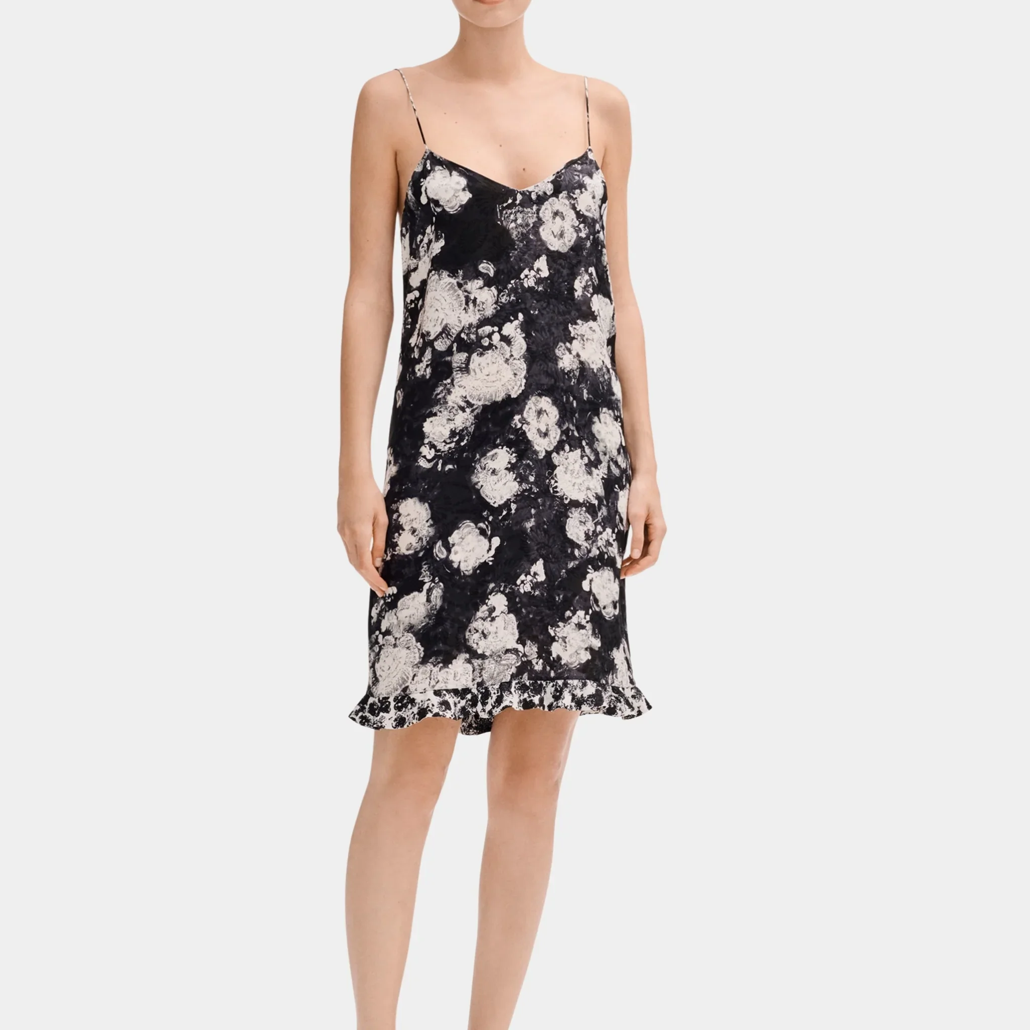 Dress in Printed Silk Jacquard
