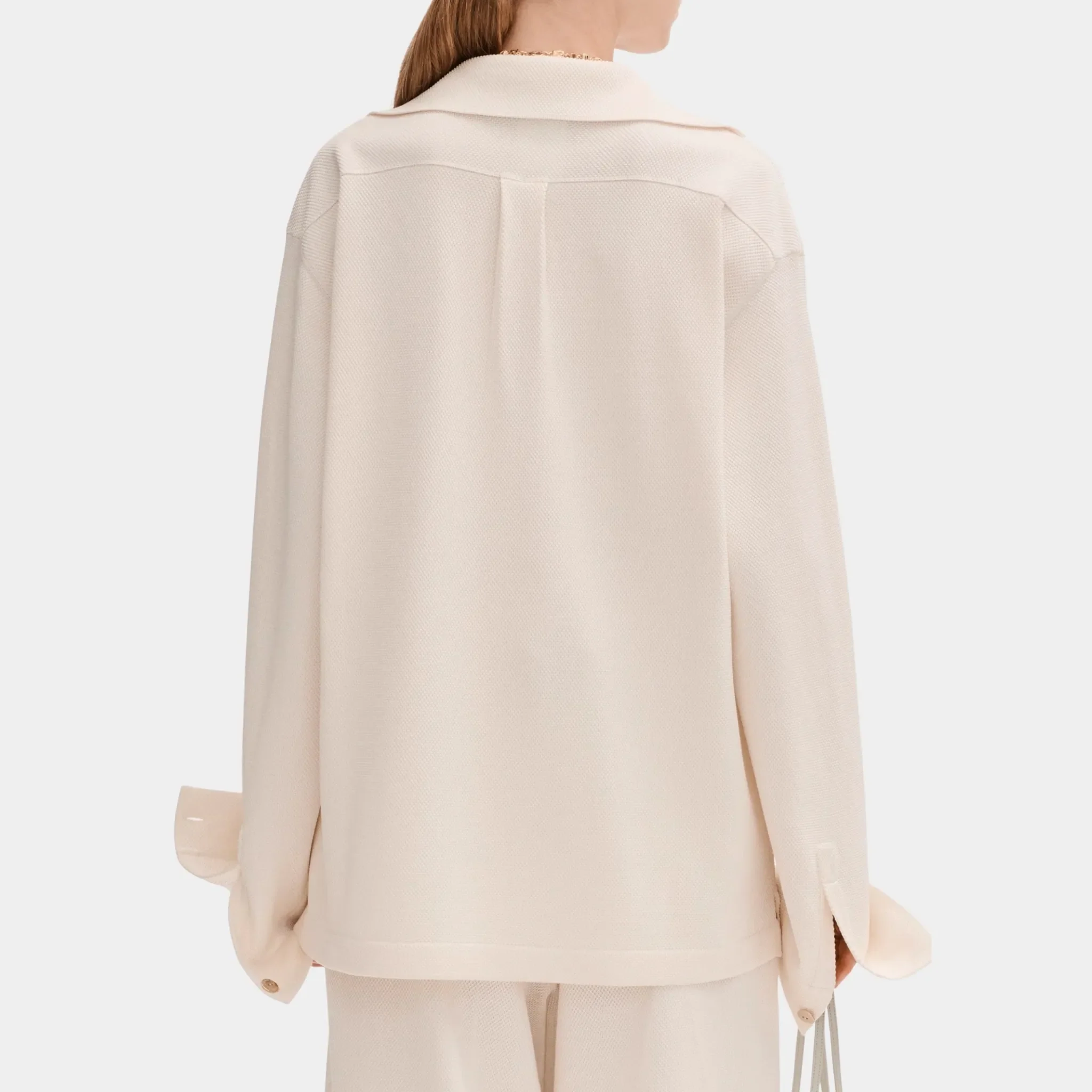 Ecru Polo in Silk and Cotton - Image 2