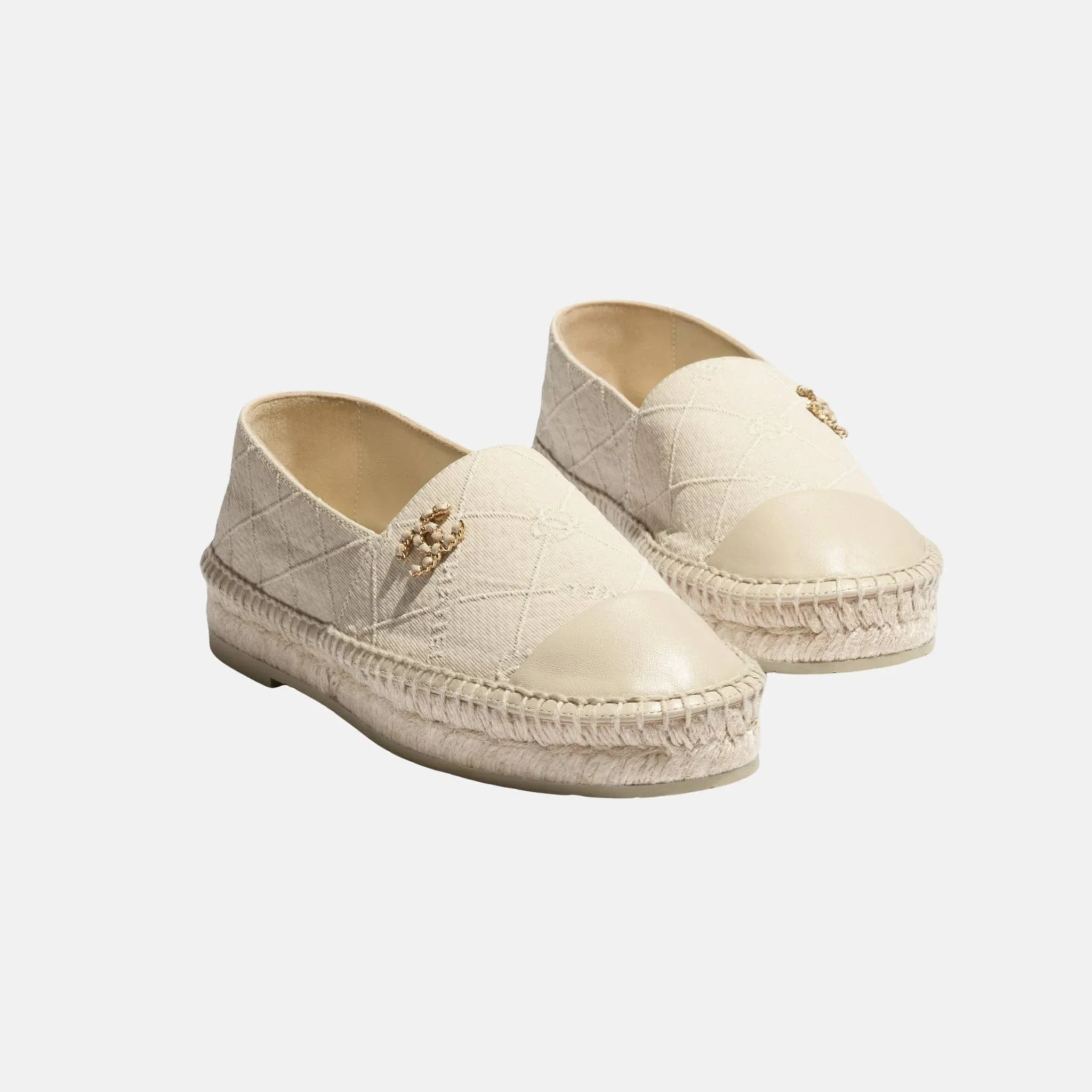 Espadrilles in Cotton and Lambskin - Image 2