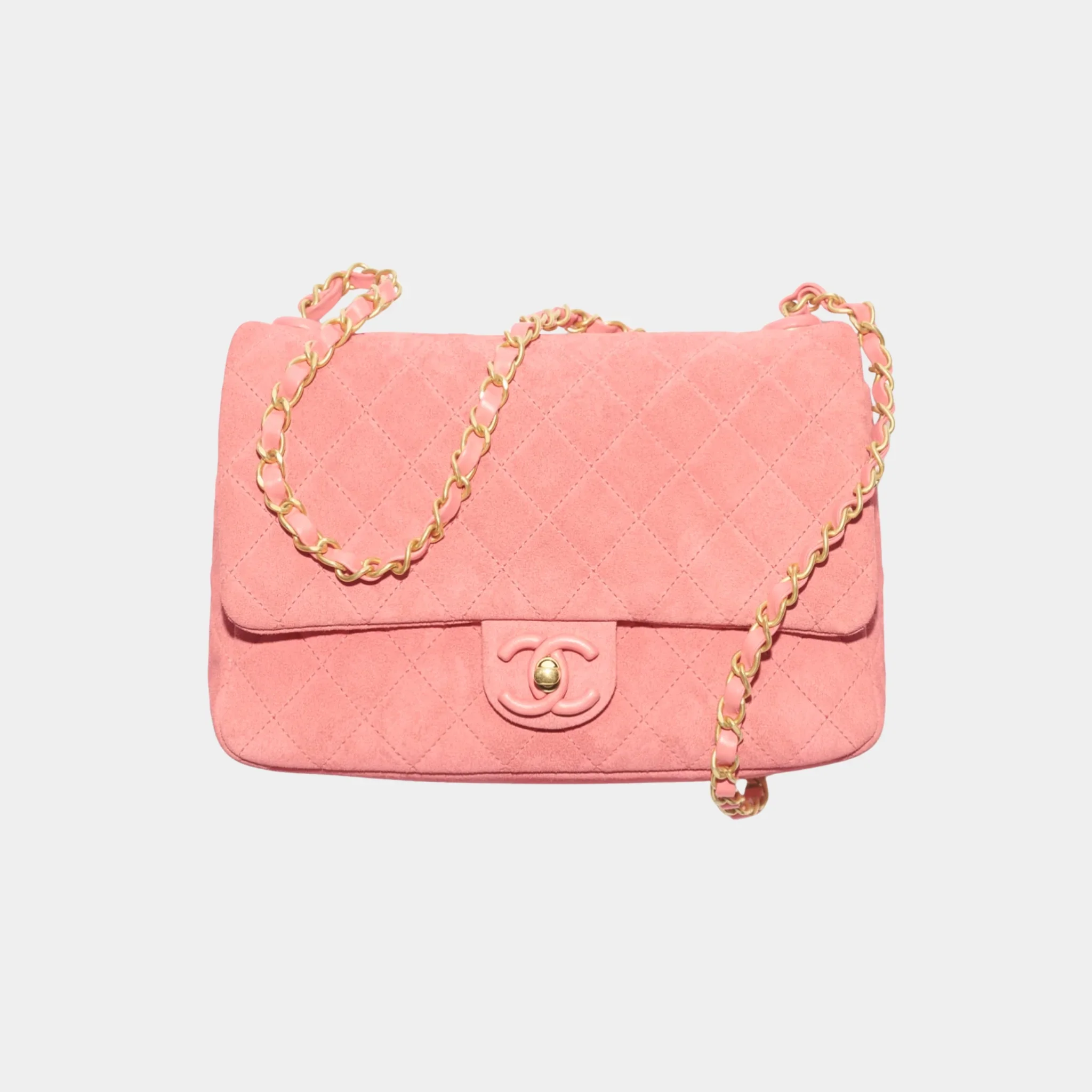 Flap Bag Suede Calfskin, Lambskin & Gold-Tone Metal - Image 2