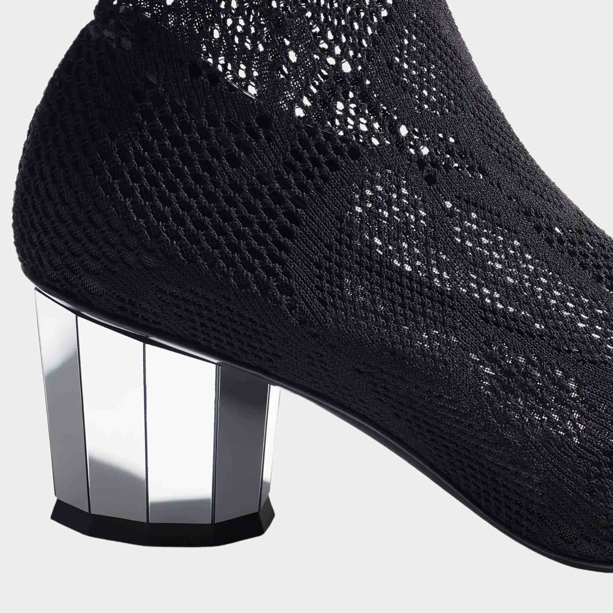 High Boots Knit And Patent Calfskin - Image 2