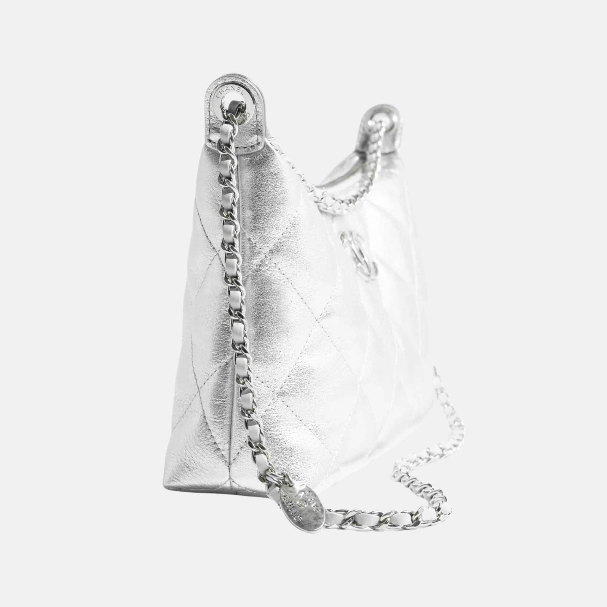 Hobo Handbag In Metallic Calfskin - Image 2