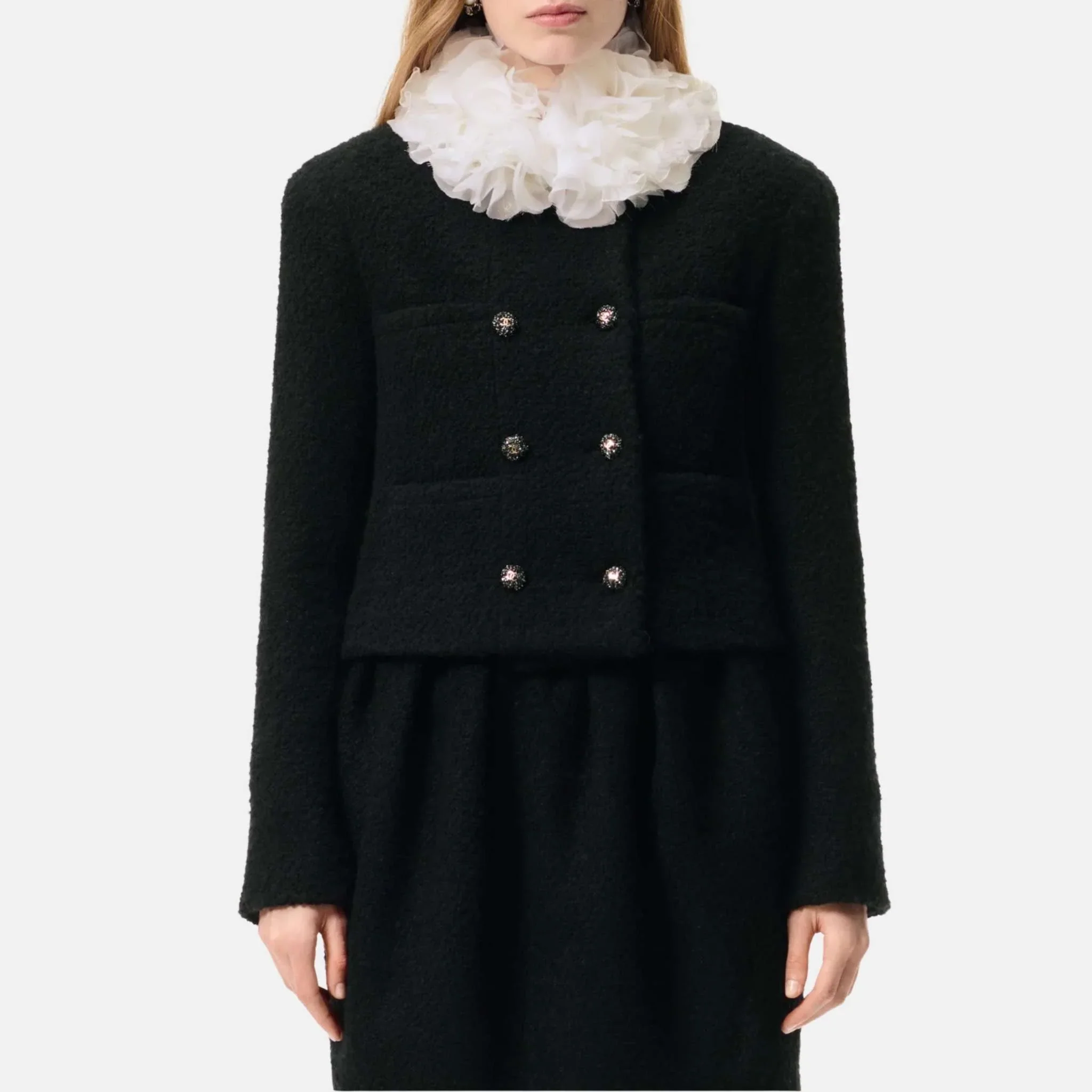 Jacket Cashmere And Wool Tweed