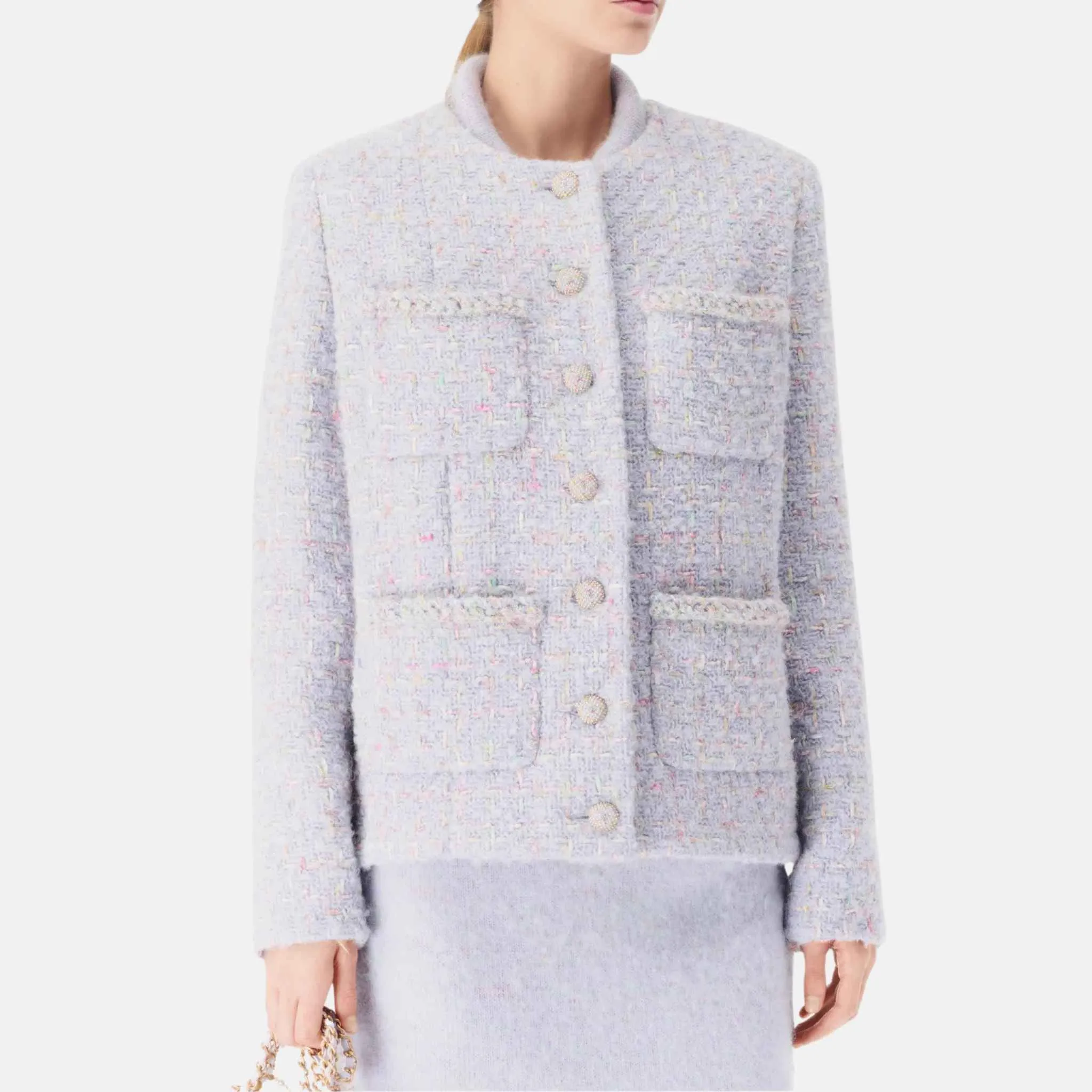 Jacket in Purple Wool Tweed - Image 2