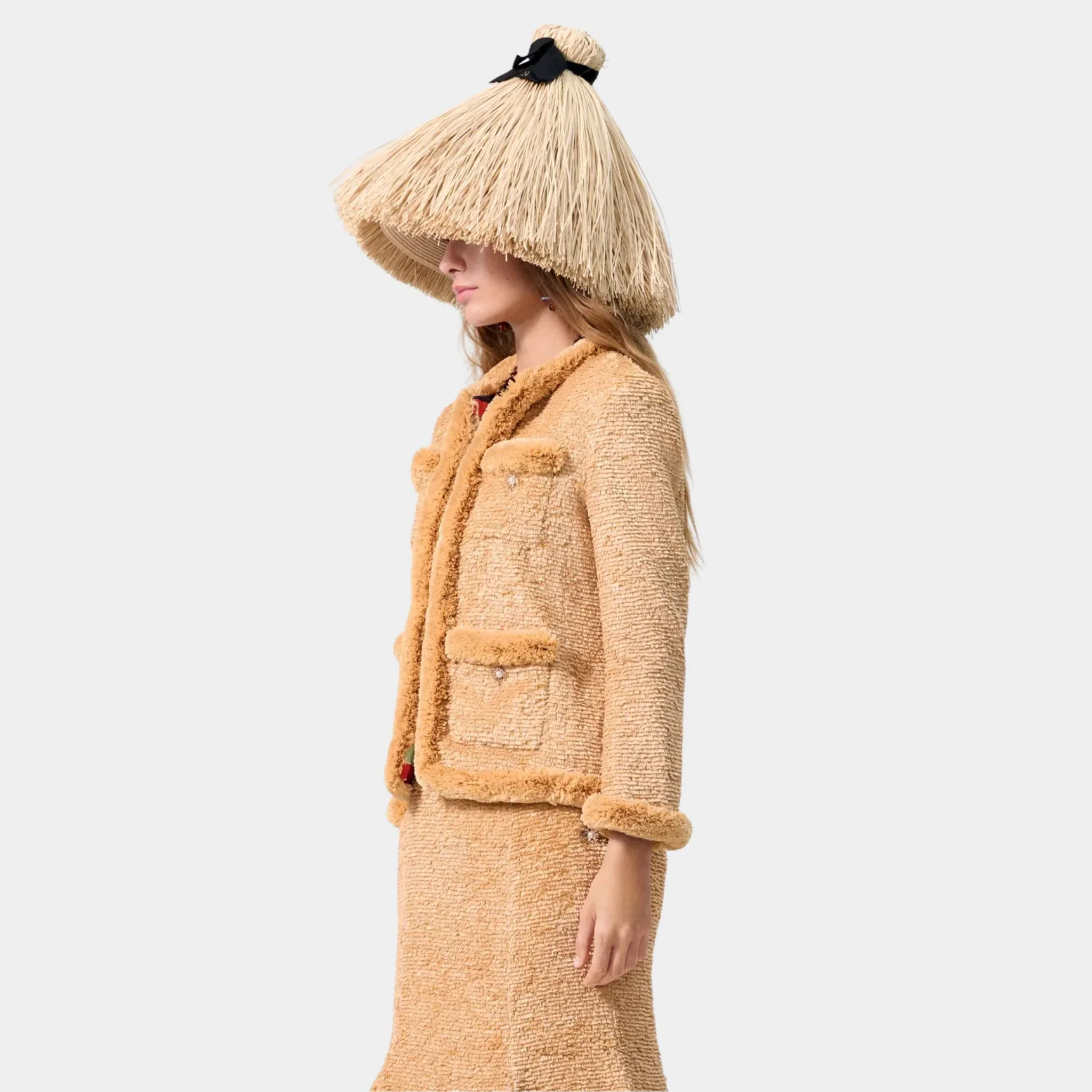 Jacket Silk & Mixed Fibers Brown