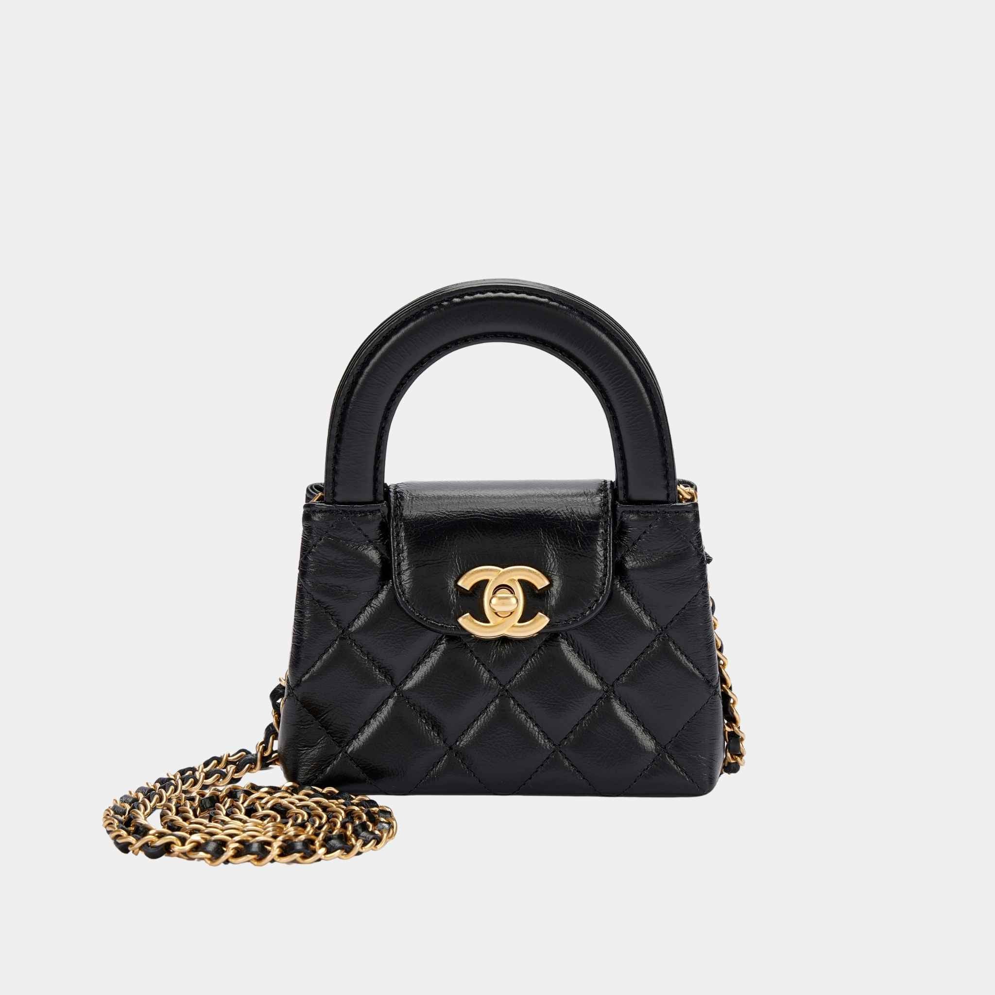 Kelly Micro Aged Calf Black