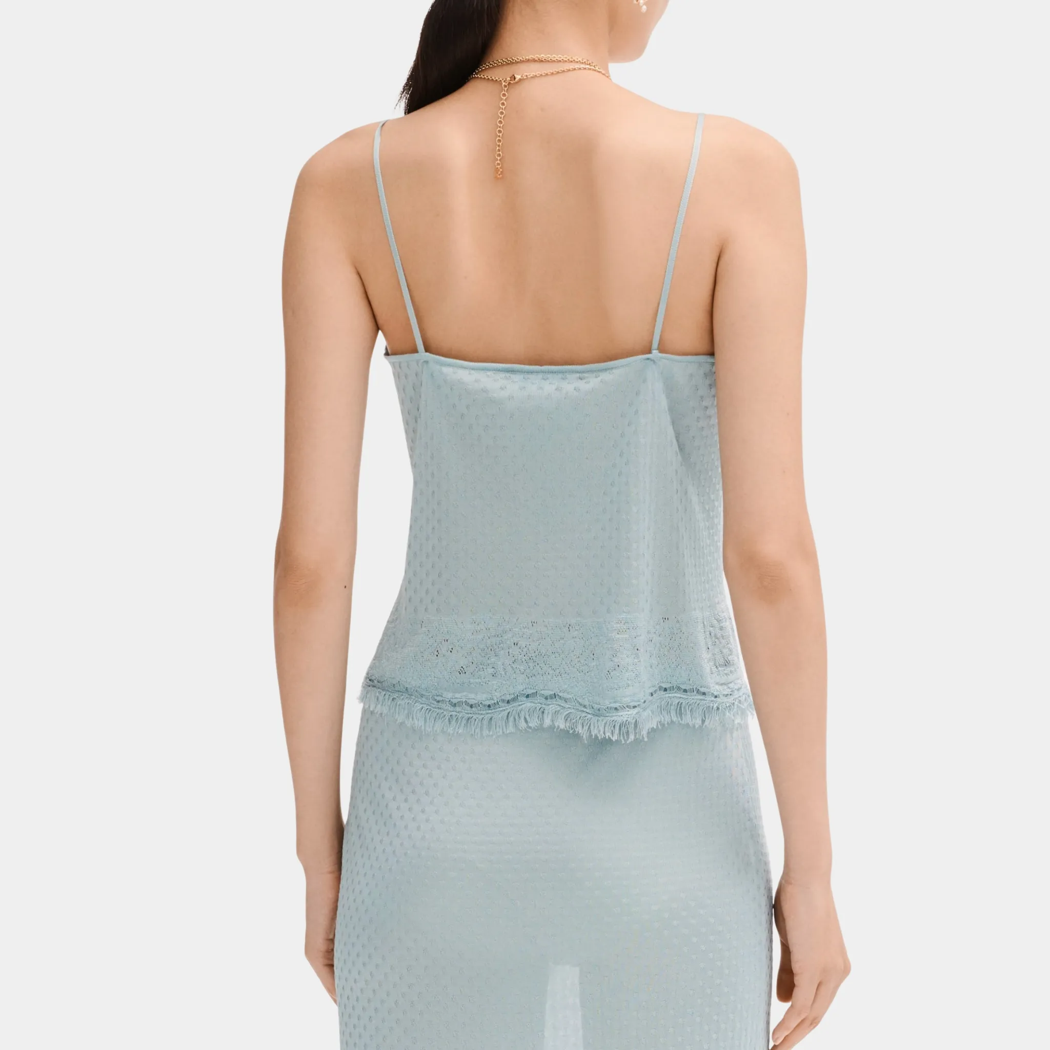 Light Blue Top in Mixed Fibres - Image 2
