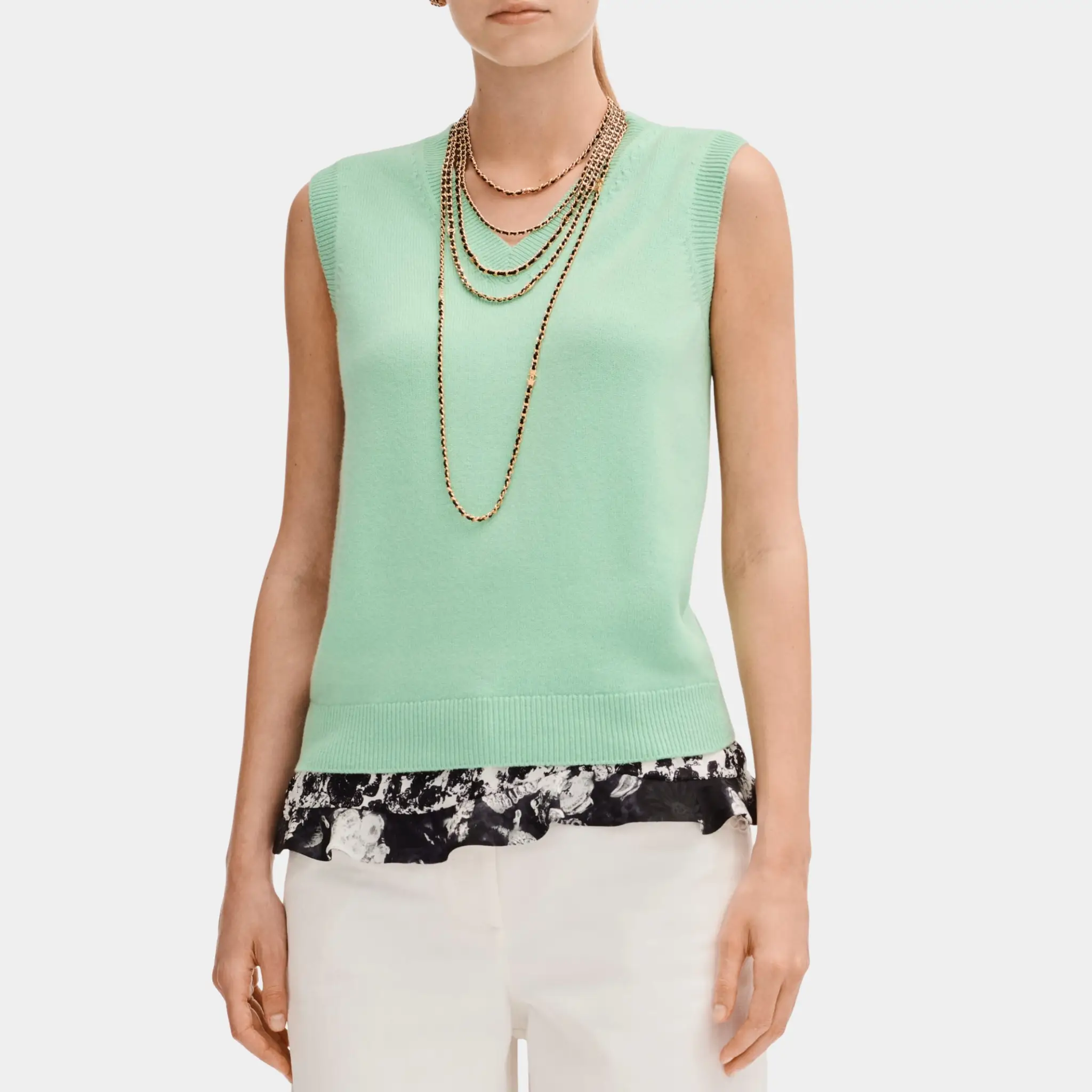Light Green Sweater in Cashmere