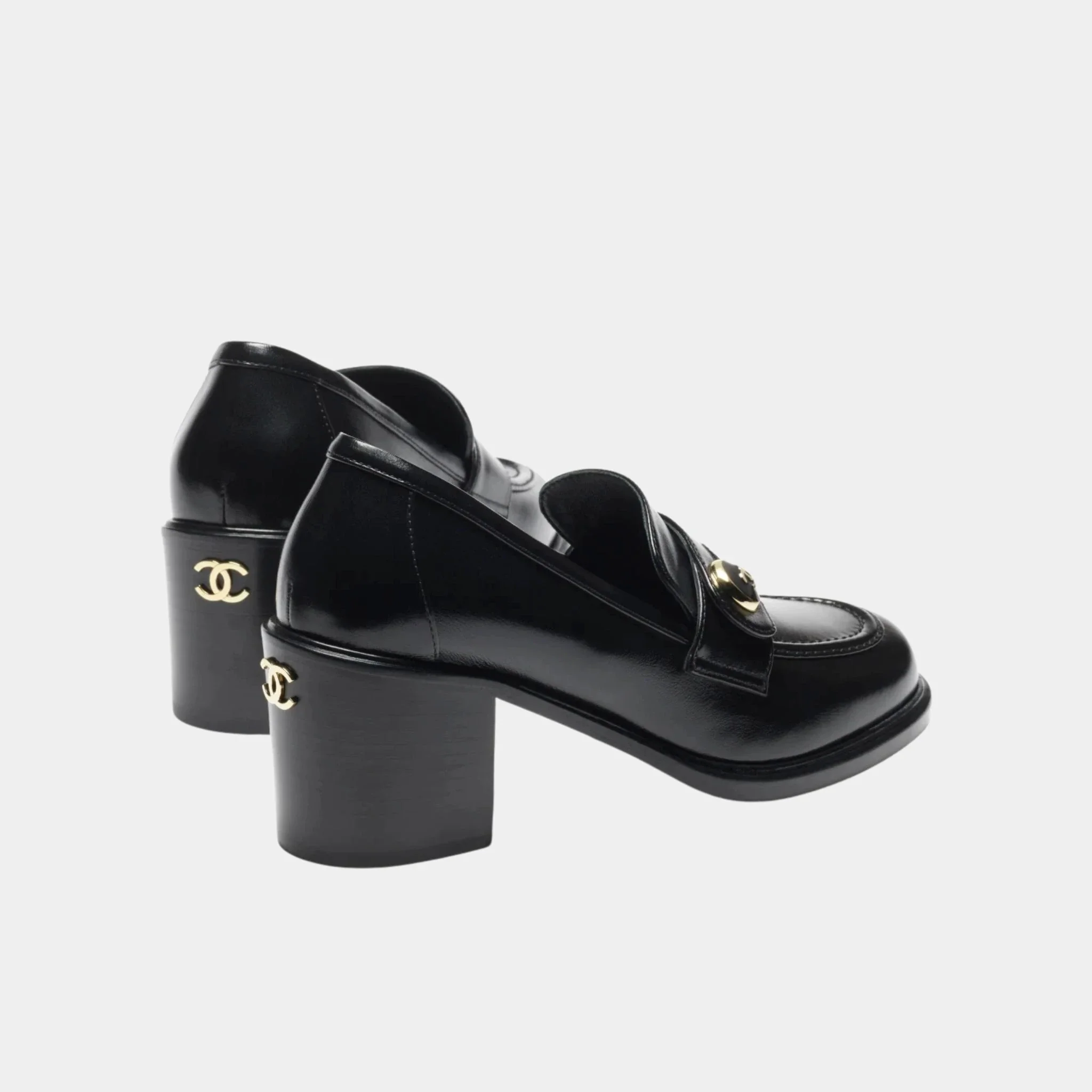 Loafers in Black Shiny Calfskin - Image 2