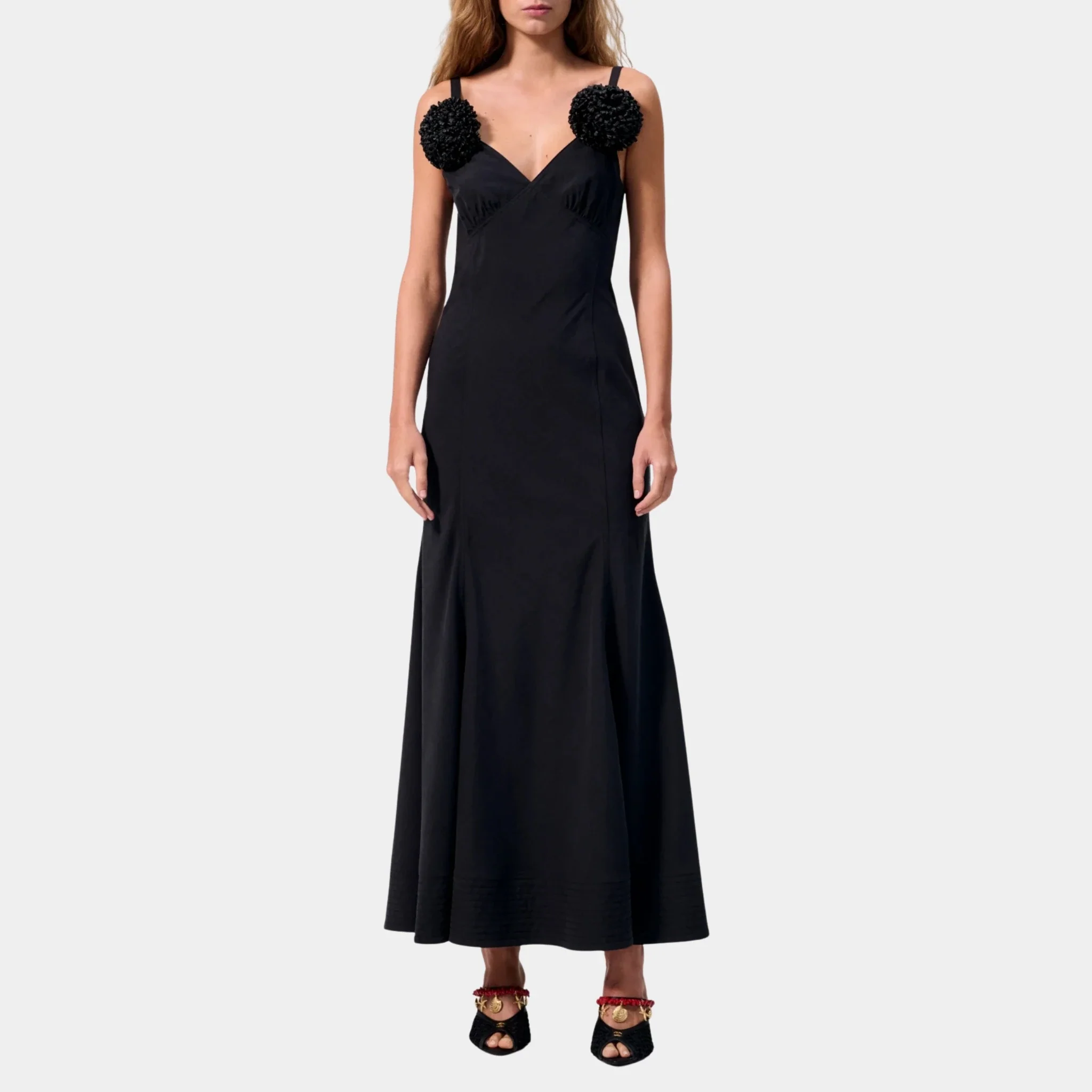 Long Dress in Black Silk
