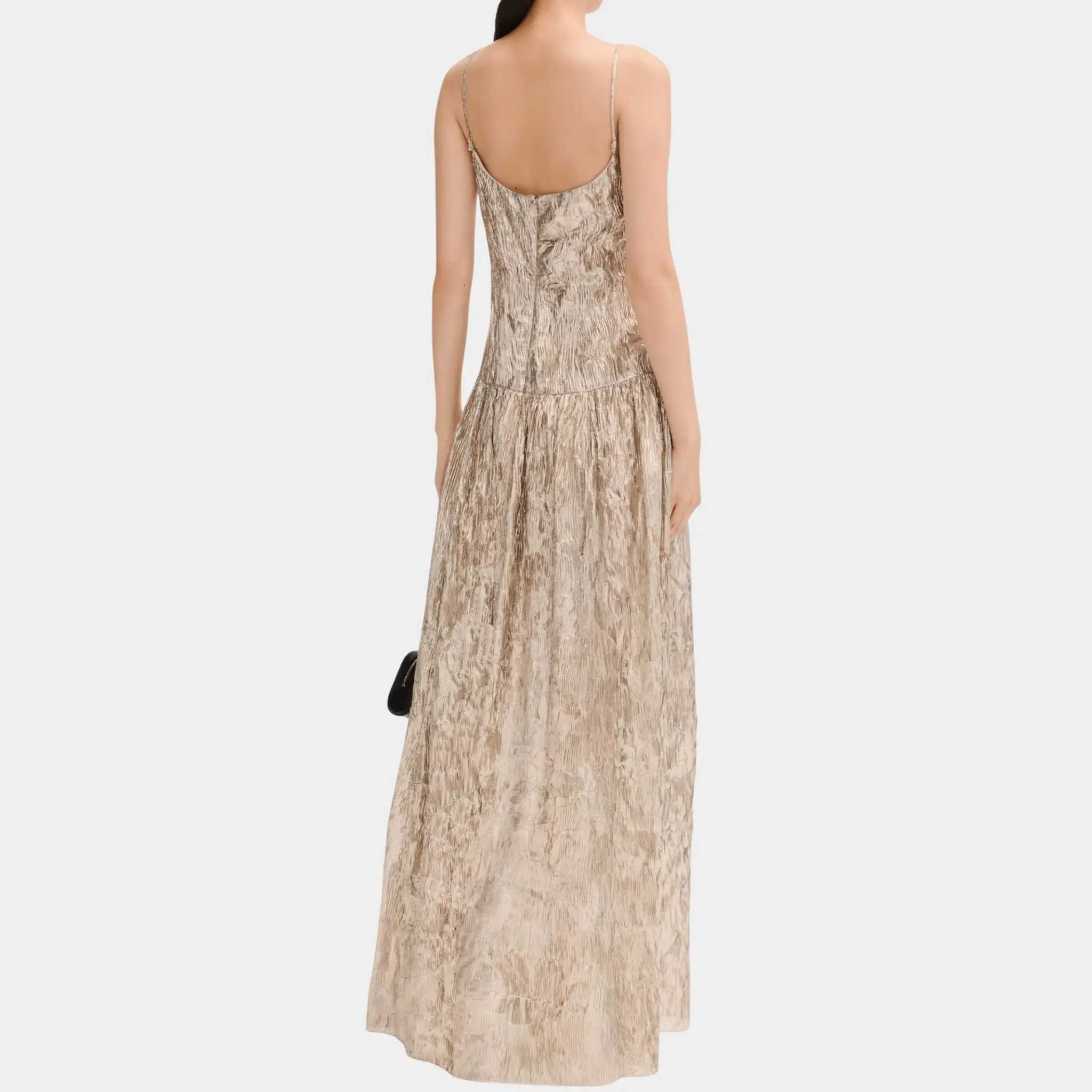 Long Dress in Silk and Mixed Fibers - Image 2
