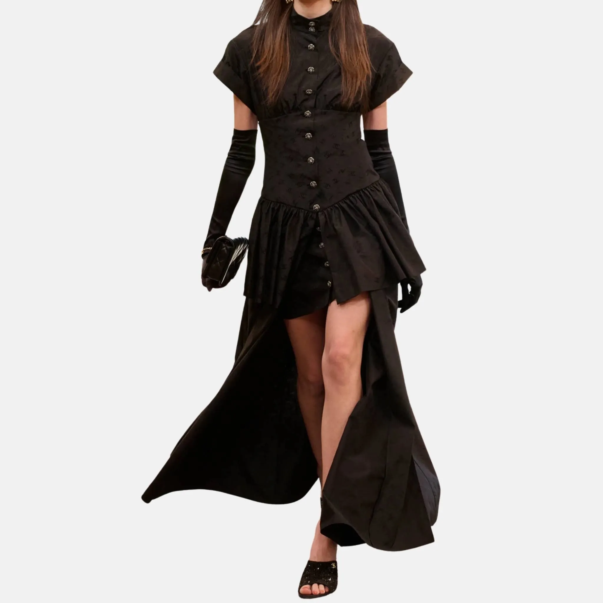 Long Dress in Silk Taffeta