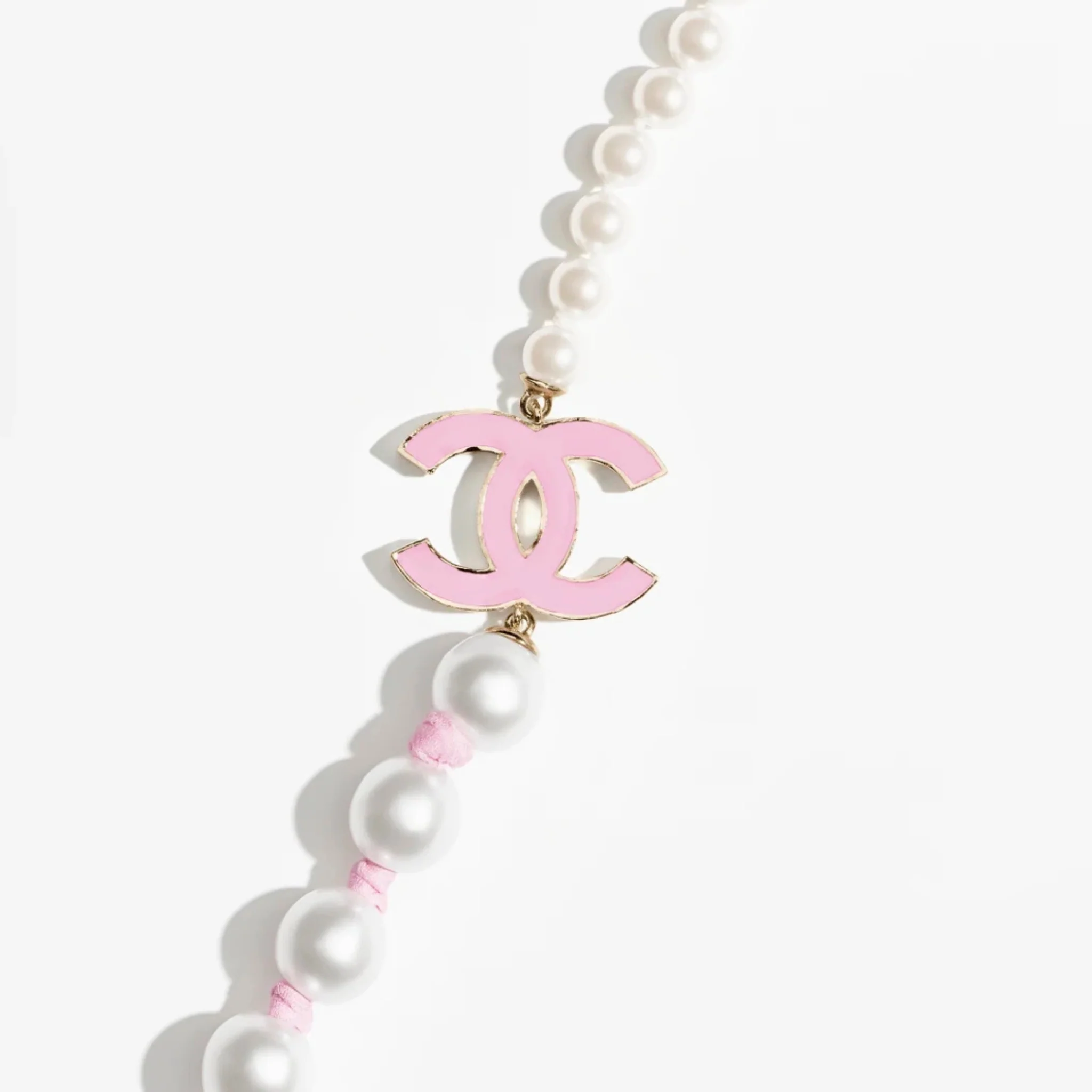Long Necklace Metal Glass Imitation Pearls Silk Resin - Image 6