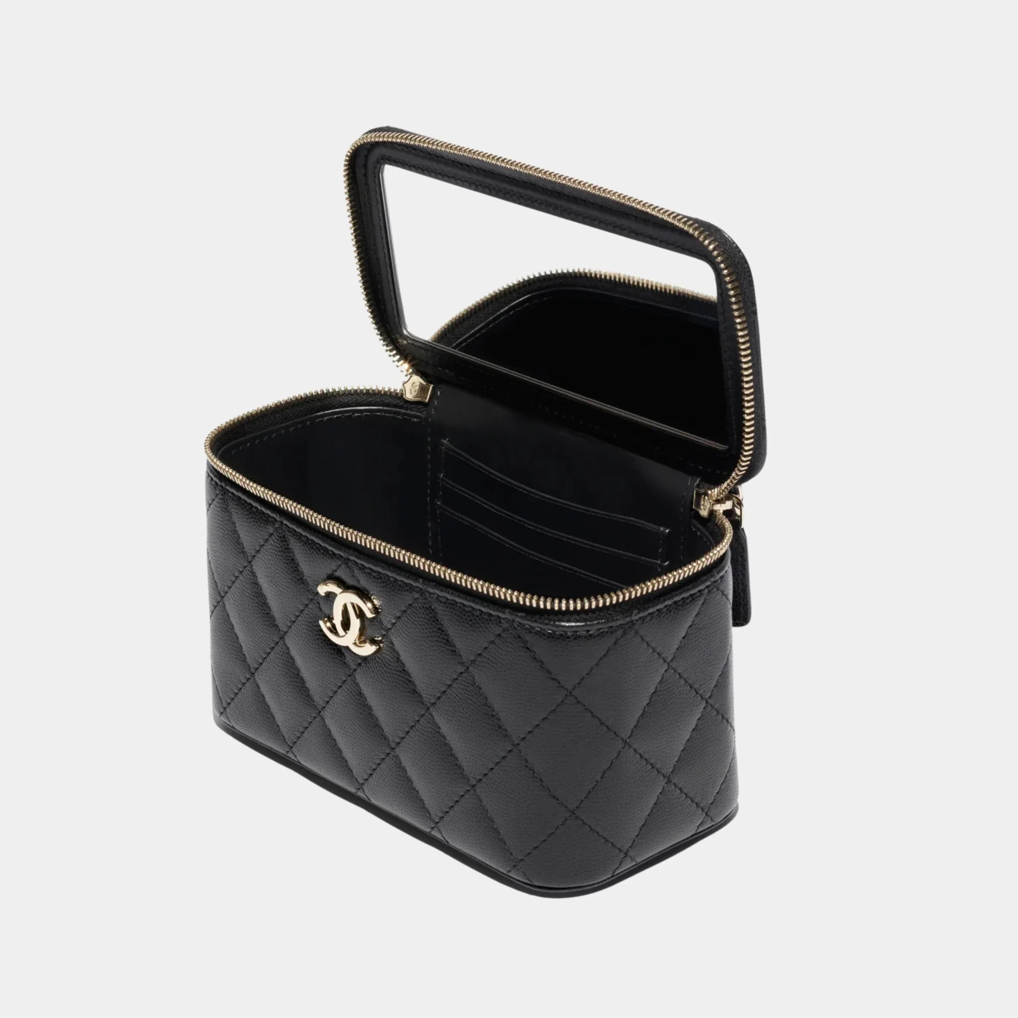 Long Vanity with Chain Grained Calfskin & Pearl - Image 2