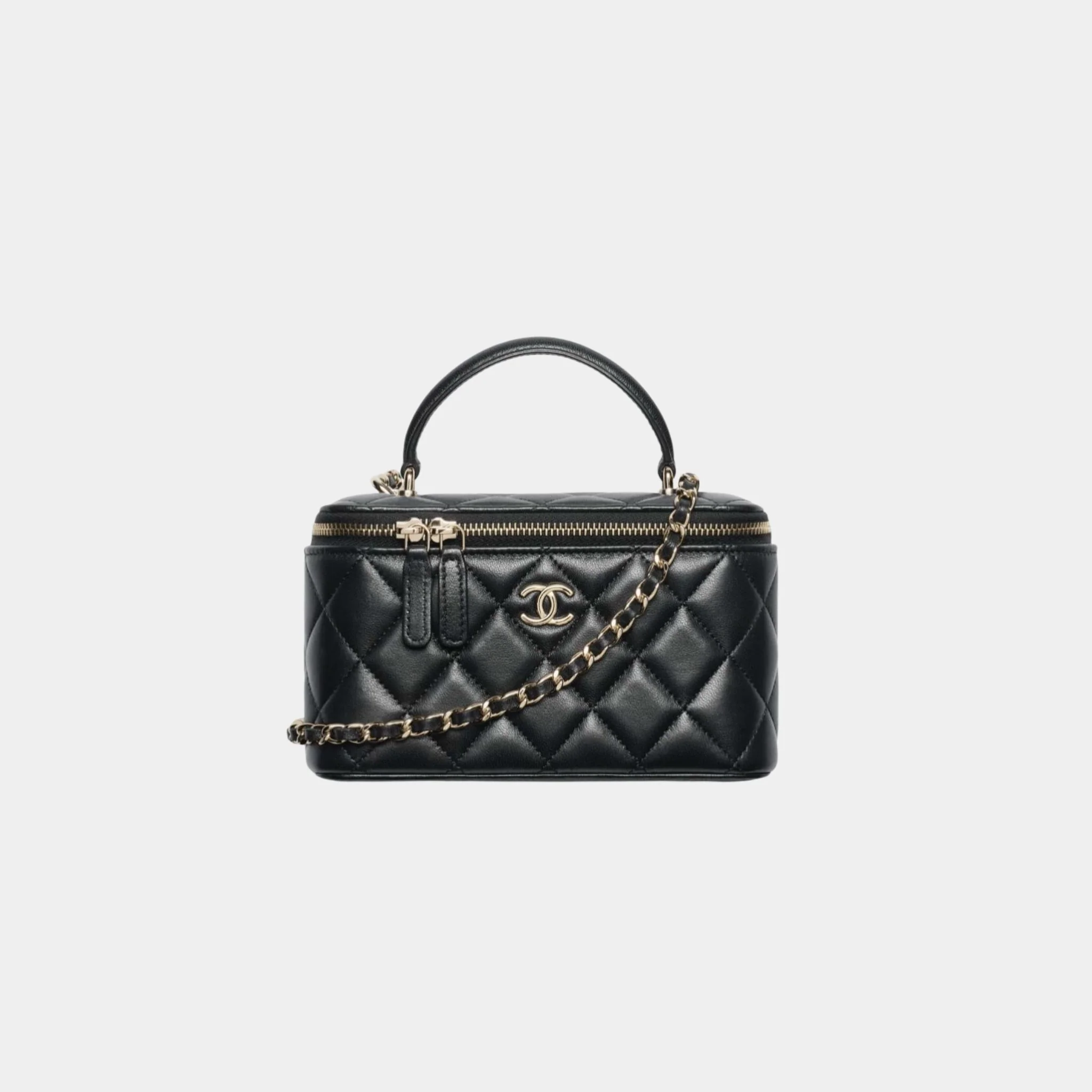 Long Vanity With Chain Lambskin