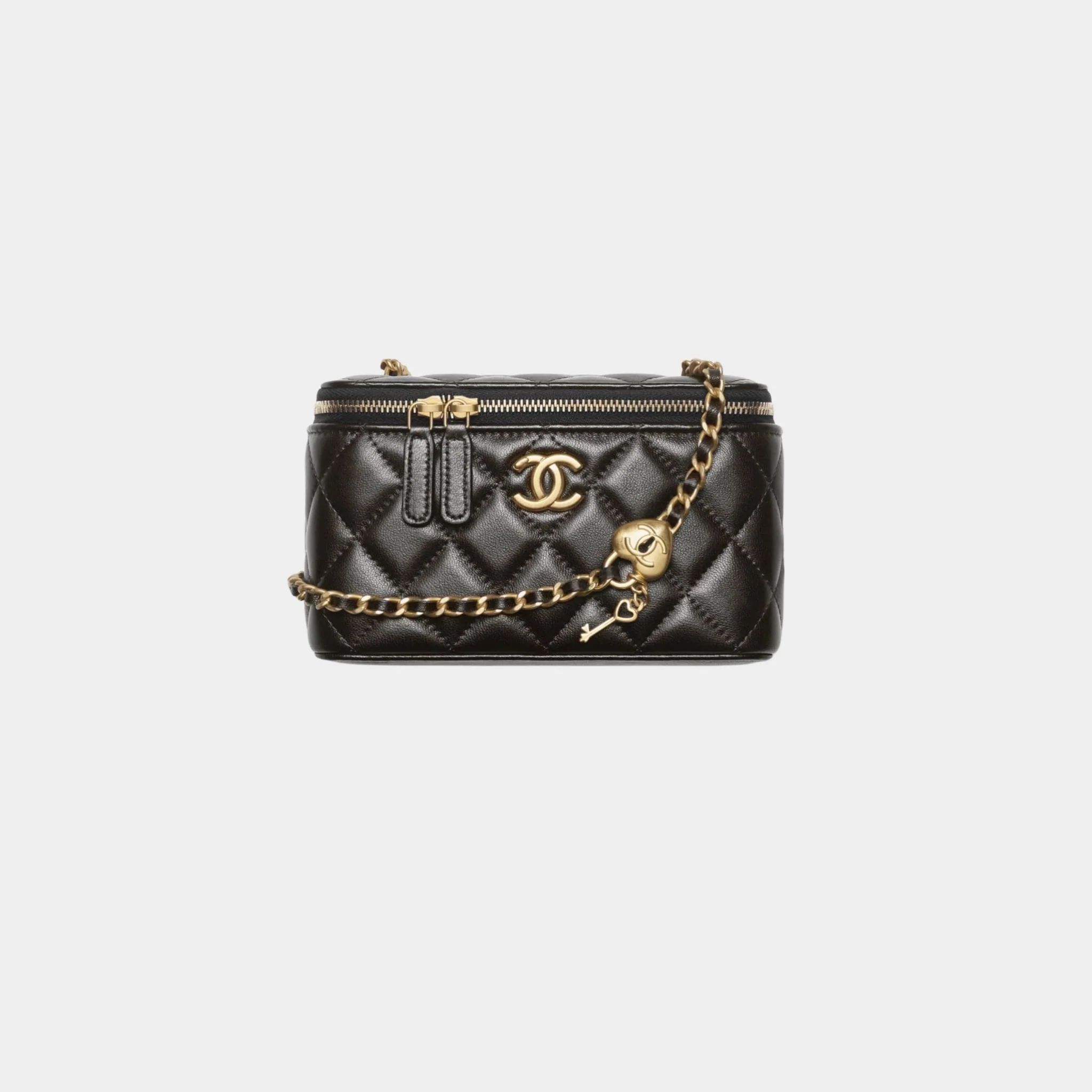 Long Vanity With Chain lambskin & Gold Tone Metal - Image 2