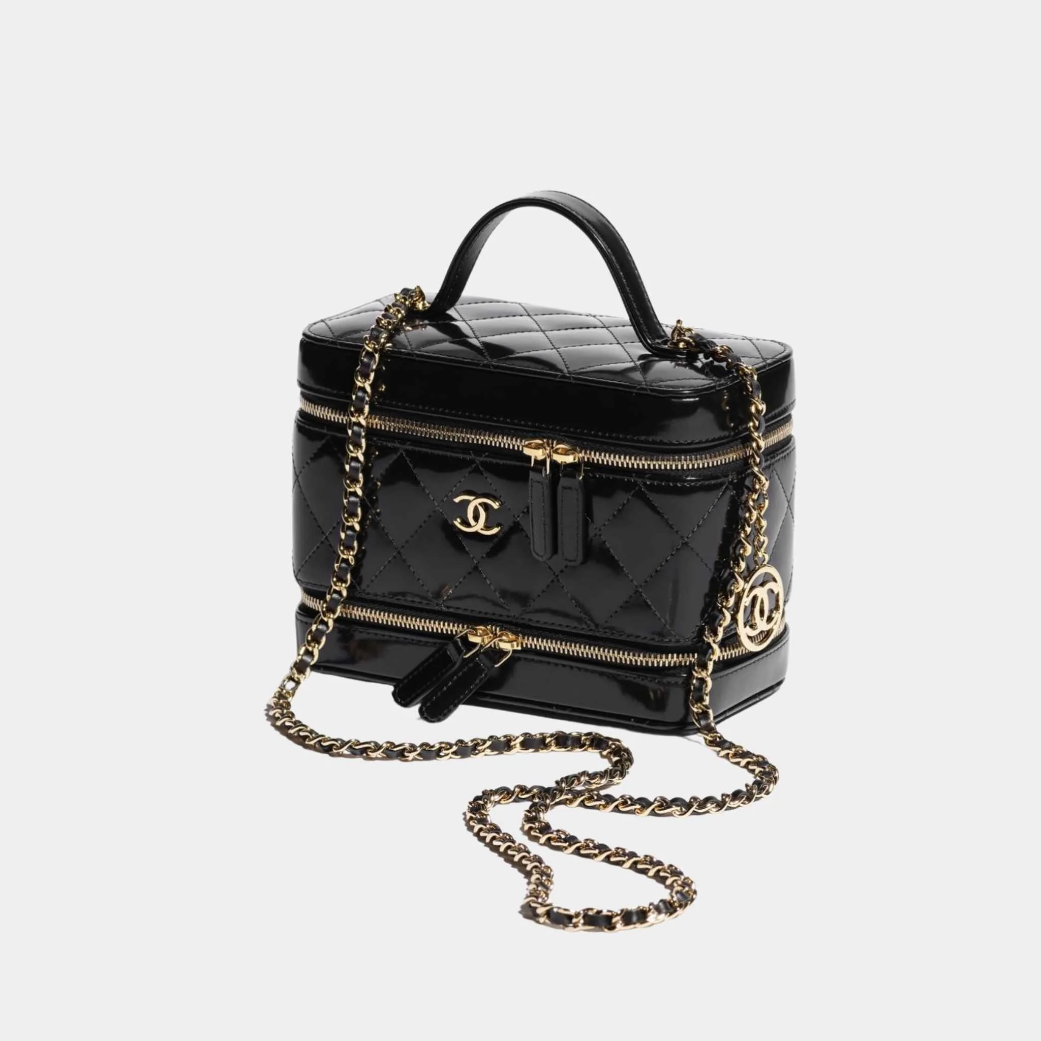 Long Vanity with Chain in Shiny Calfskin - Image 2