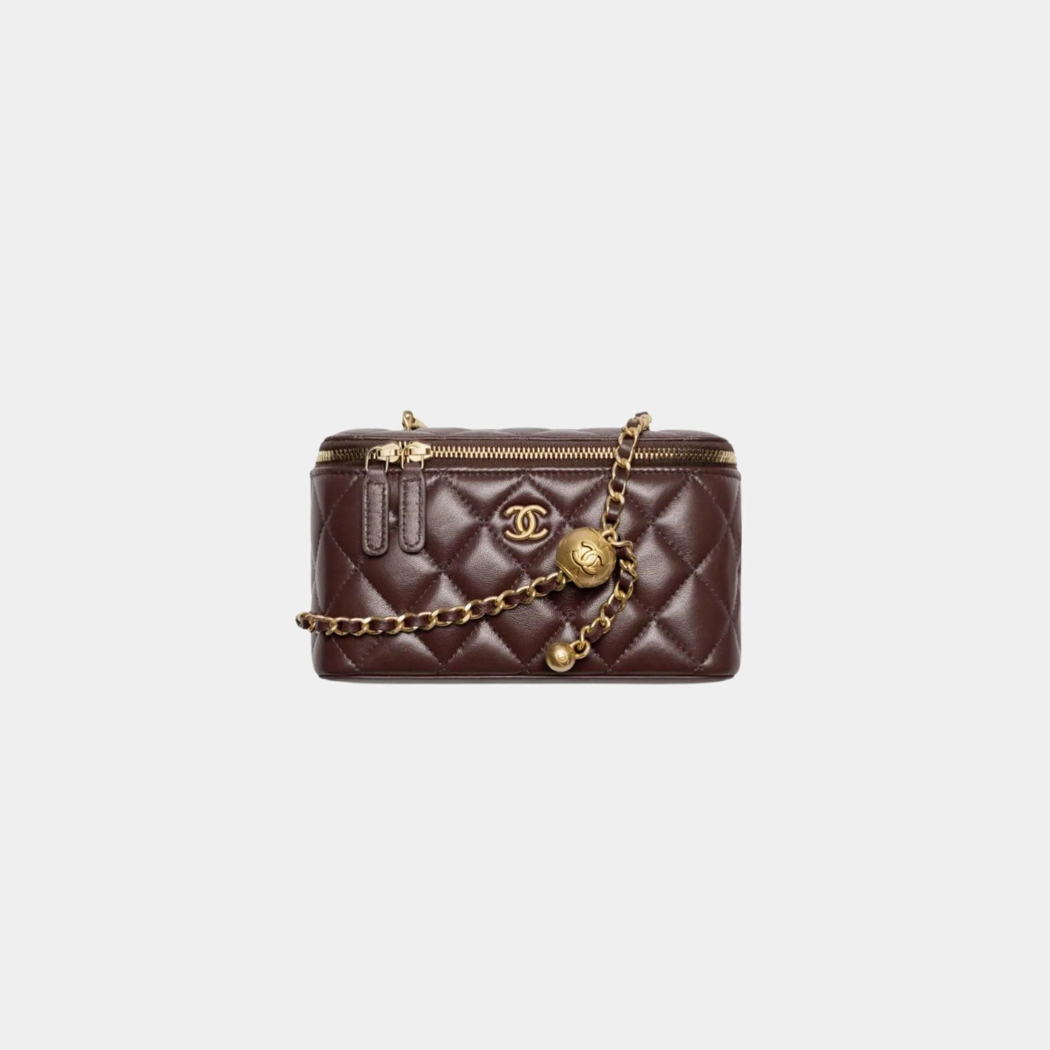 Long Vanity with Chain in Shiny Lambskin - Image 5