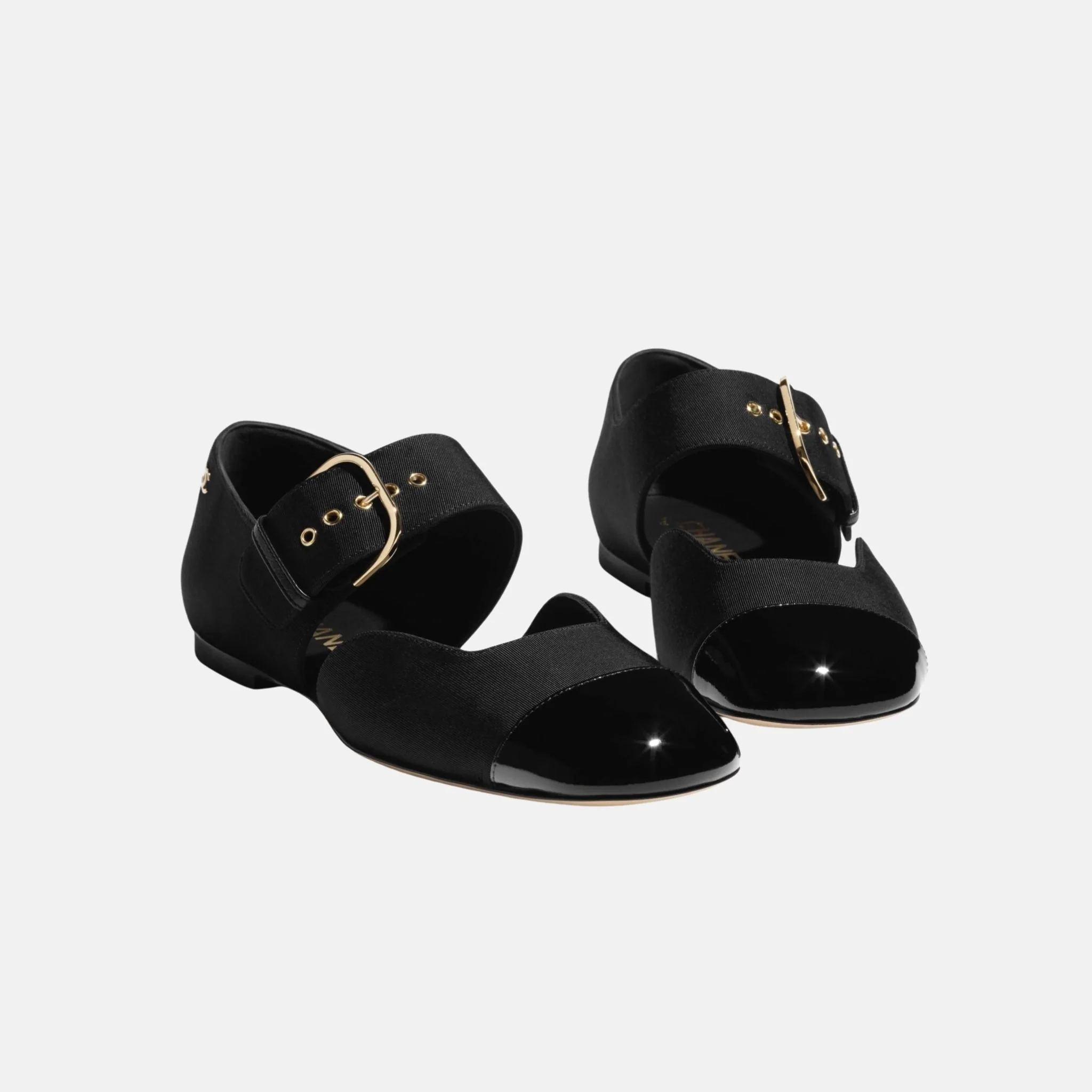 Mary Janes in Grosgrain and Patent Calfskin - Image 2