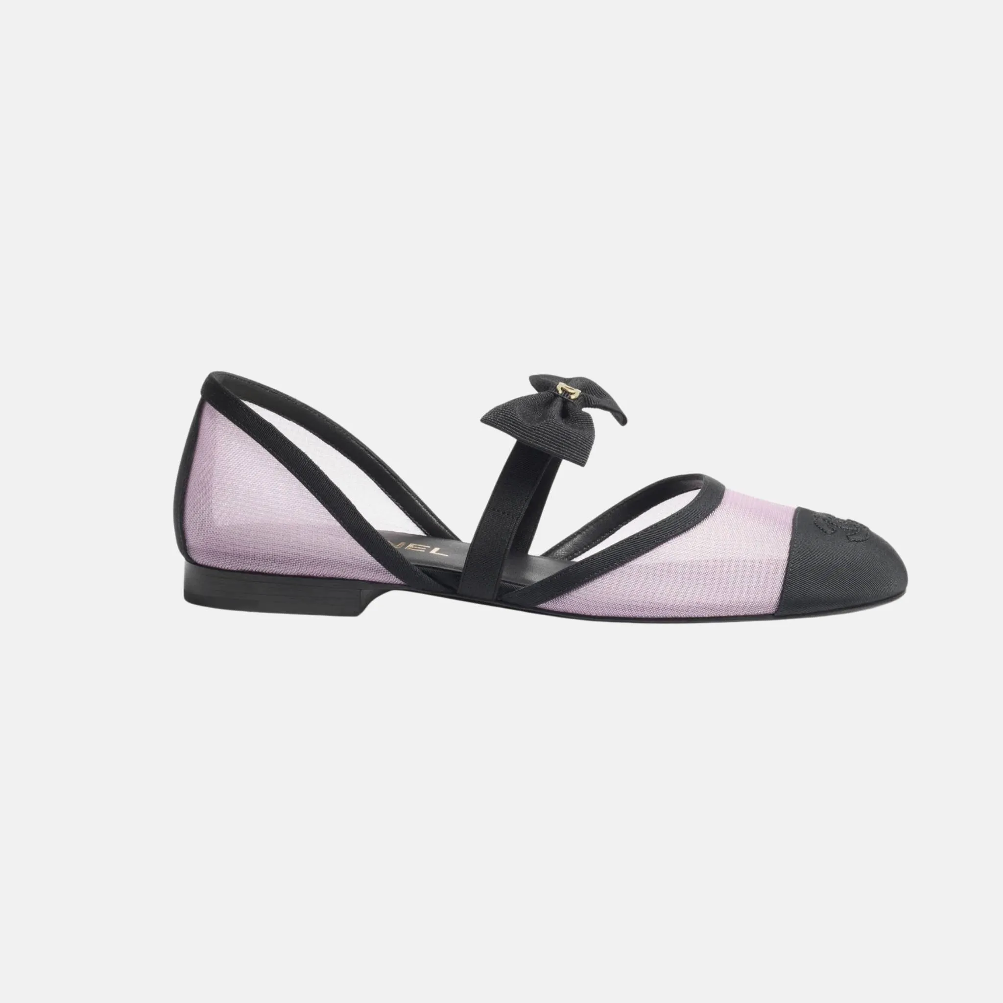 Mary Janes in Mesh and Grosgrain