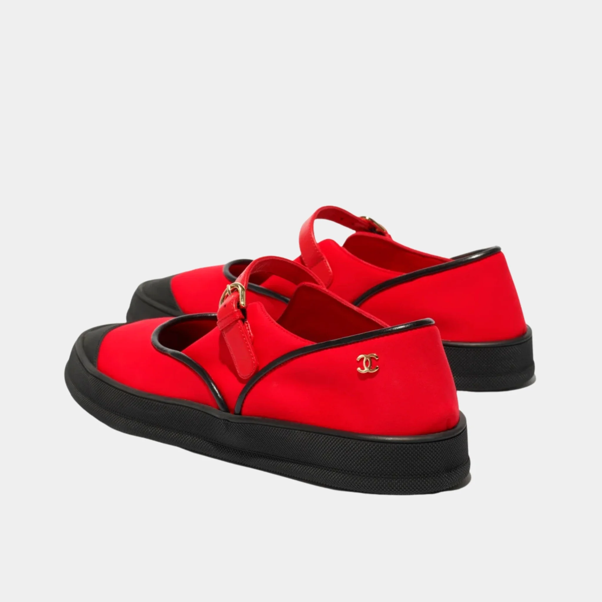 Mary Janes in Mixed Fibers & Rubber - Image 2