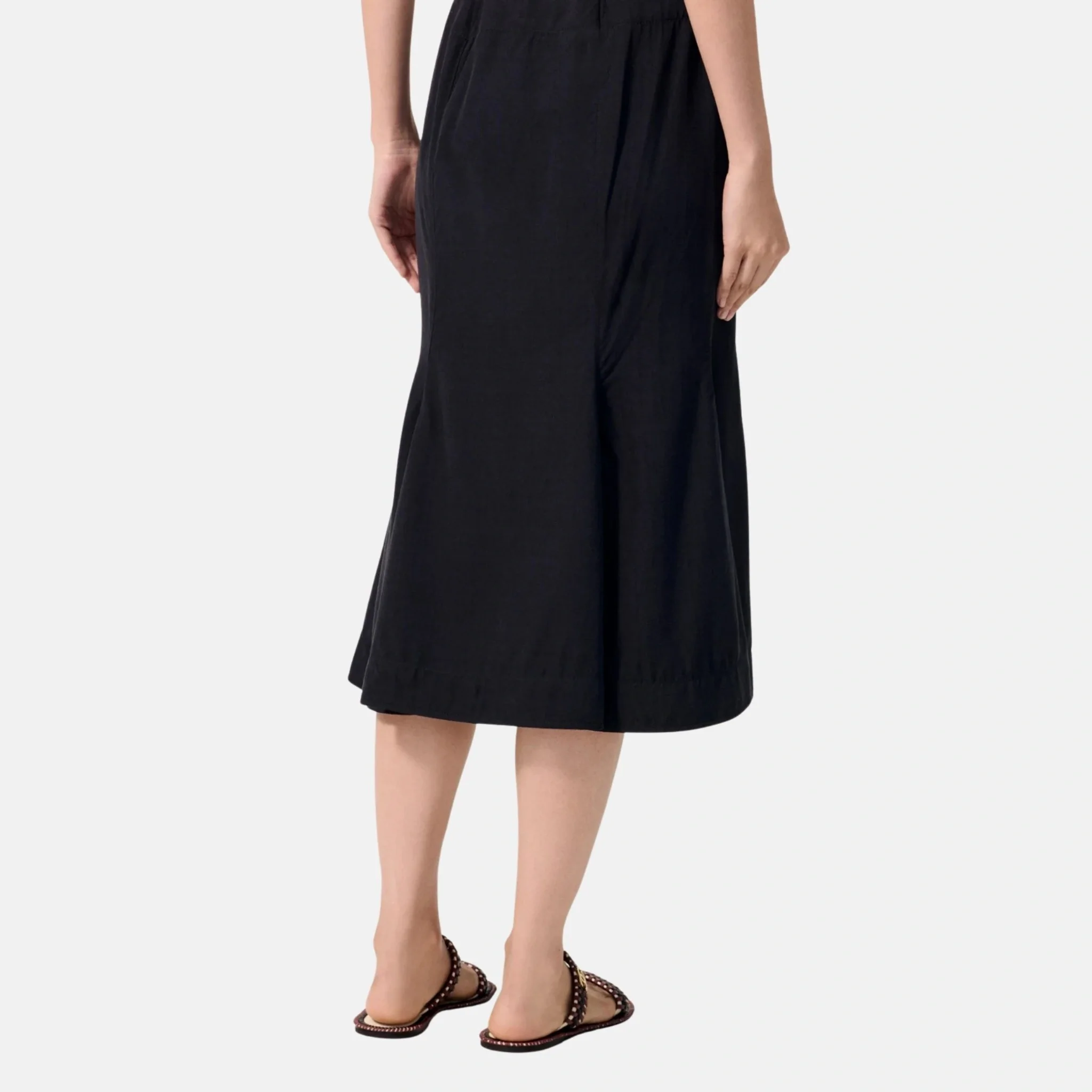 Midi Skirt Silk Black - Image 2