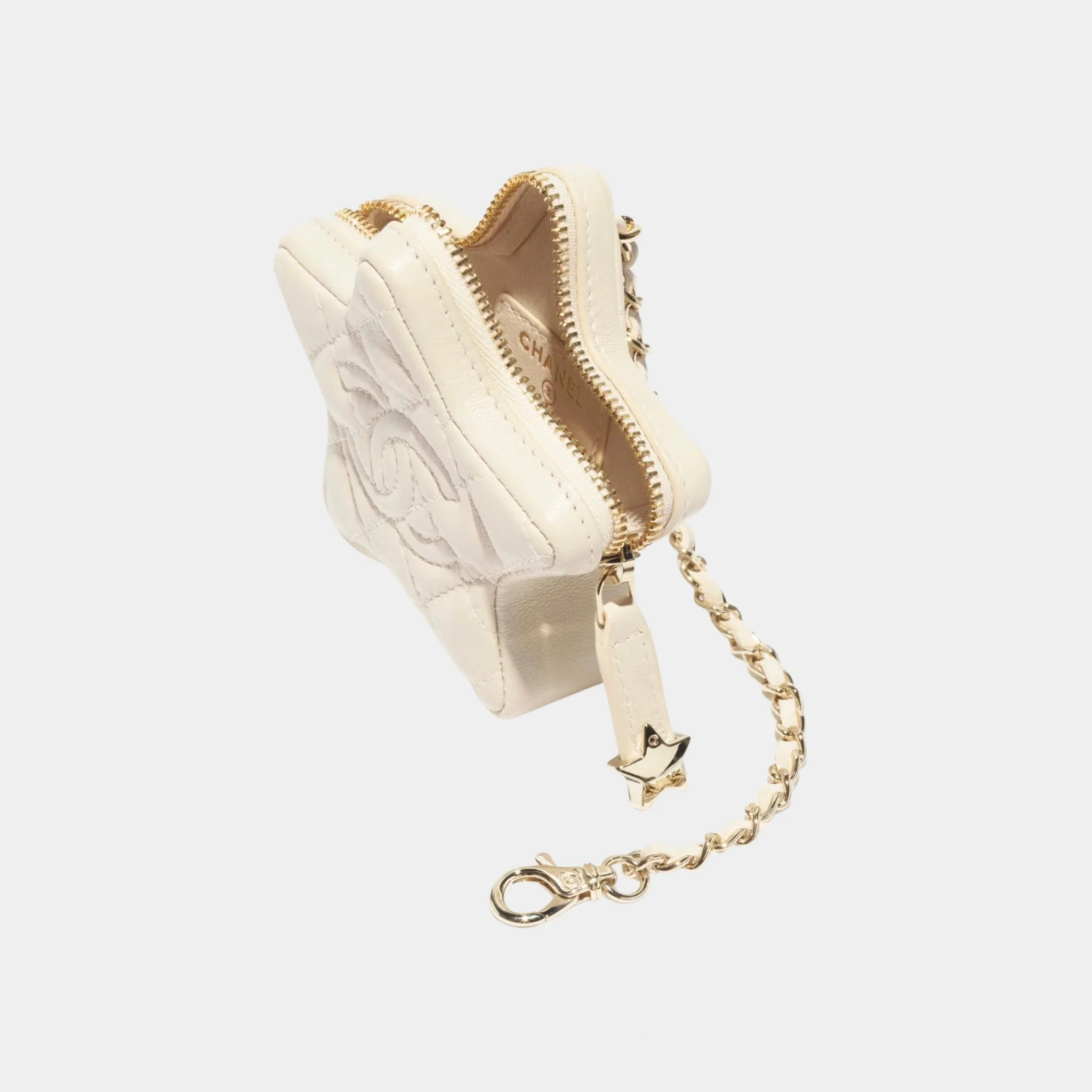 Mini Star Bag Charm Shiny Lambskin & Gold-Tone Metal - Image 2