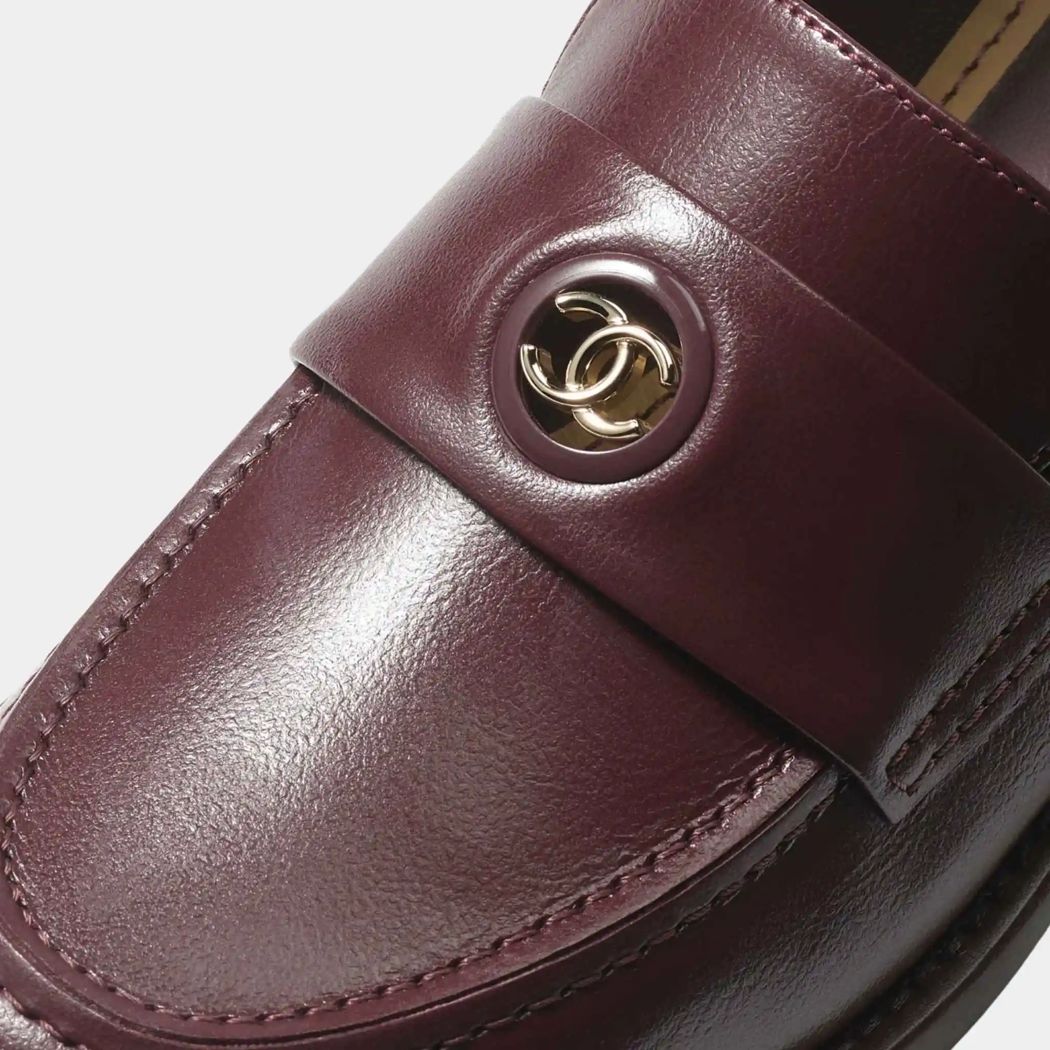 Moccasins Calfskin Burgundy - Image 3