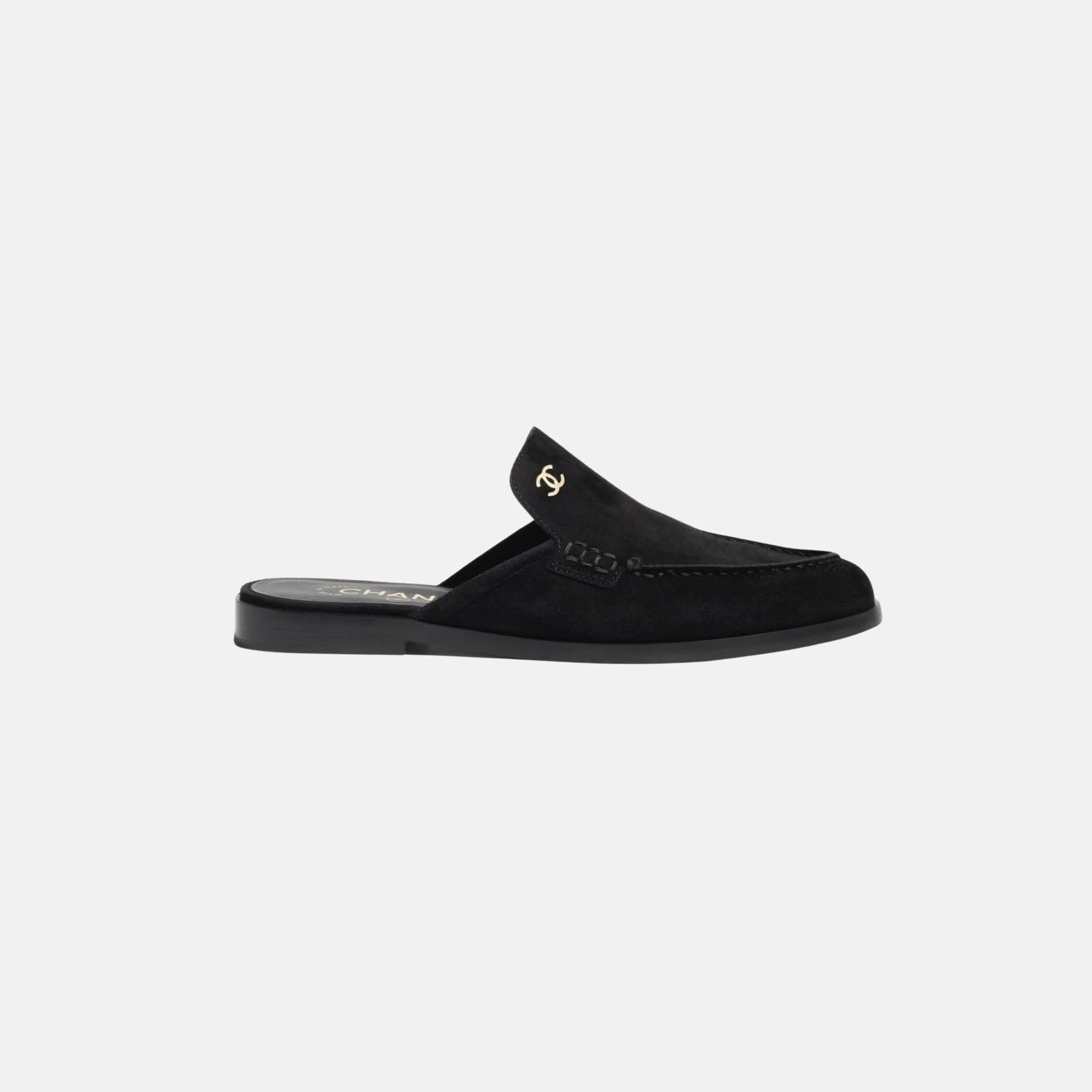 Mules in Black Calfskin