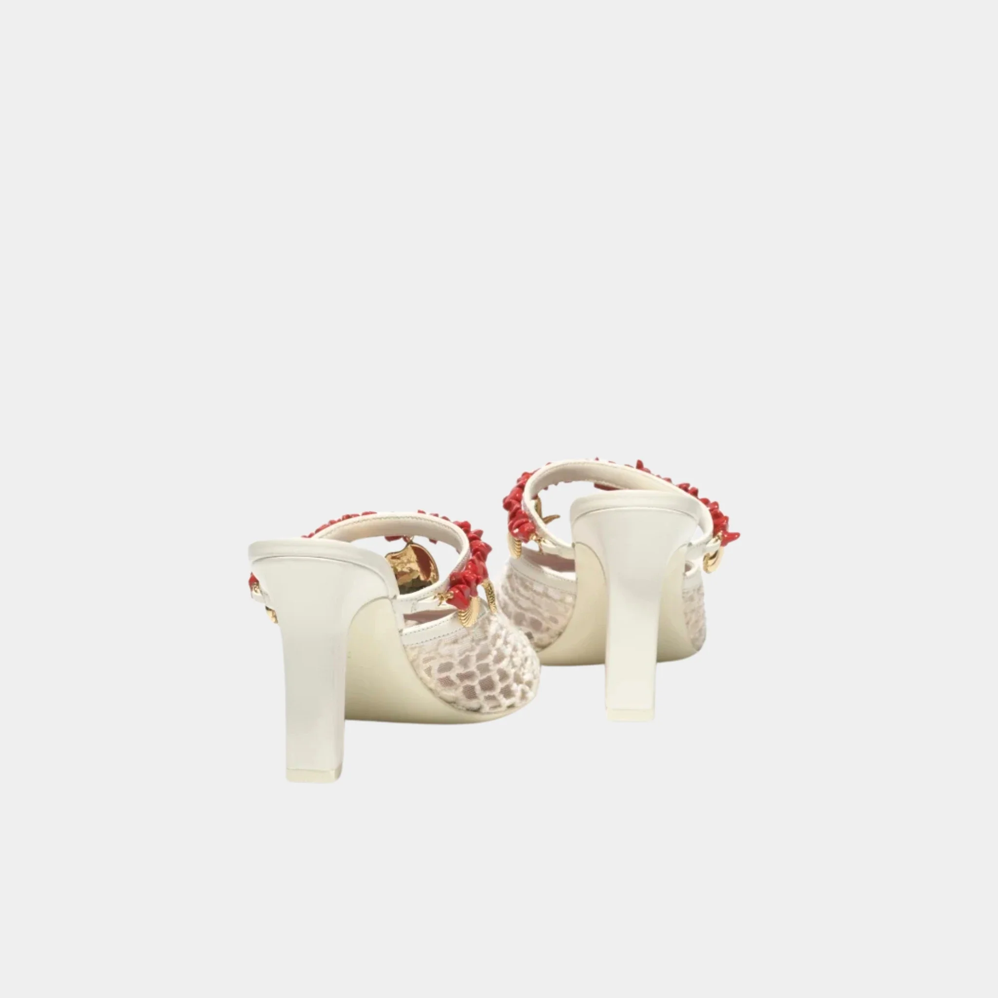 Mules in Mesh Cotton Lambskin Resin & Metal - Image 5
