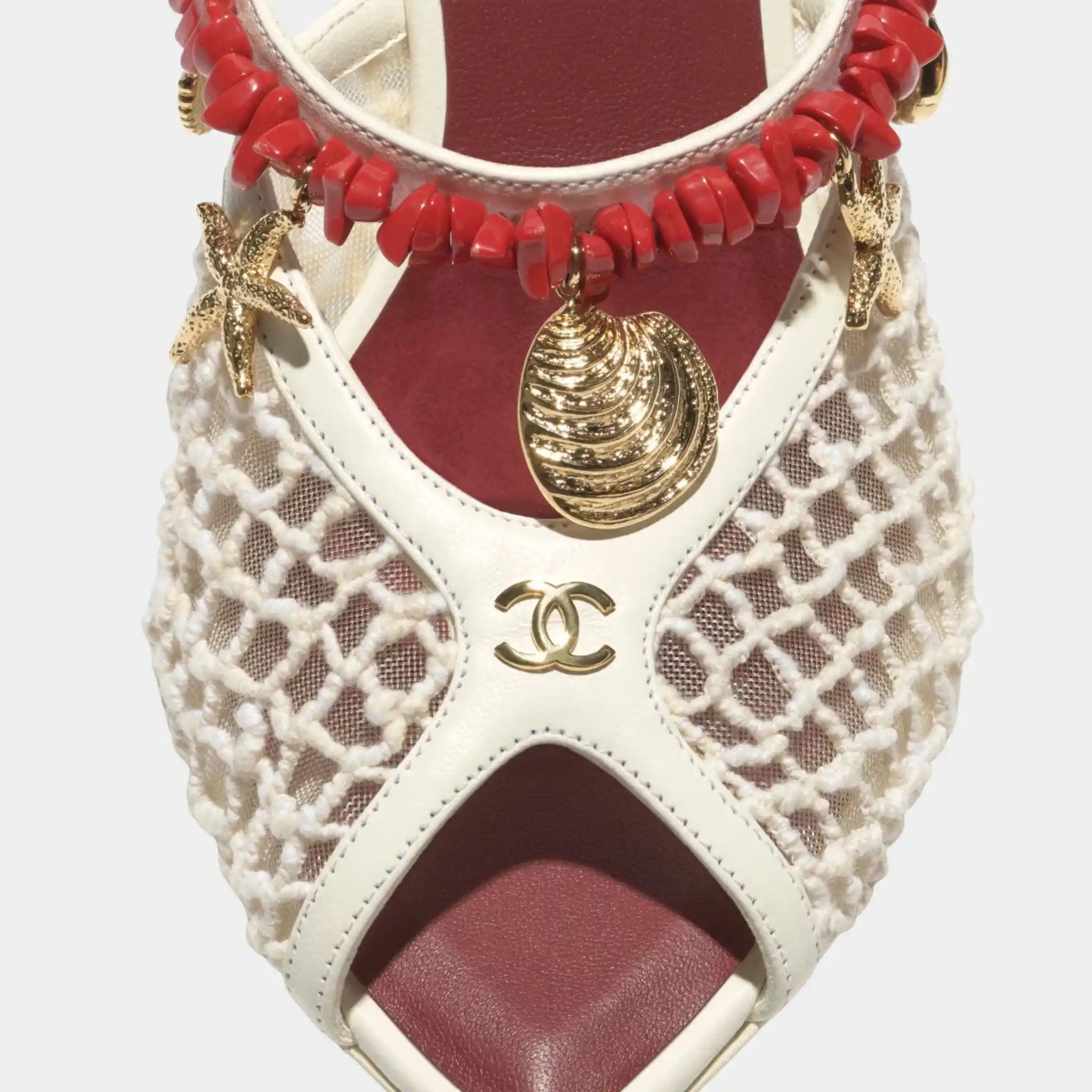 Mules in Mesh Cotton Lambskin Resin & Metal - Image 6